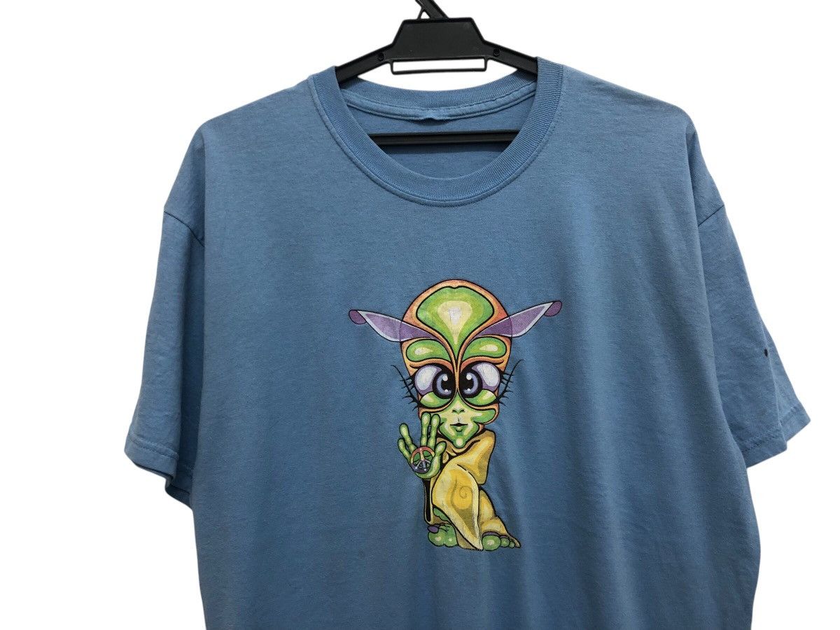 Vintage RAVE 🔥 PSYCHEDELIC ALIEN PEACE LSD GRAPHICAL TEE Size US L / EU 52-54 / 3 - 3 Thumbnail