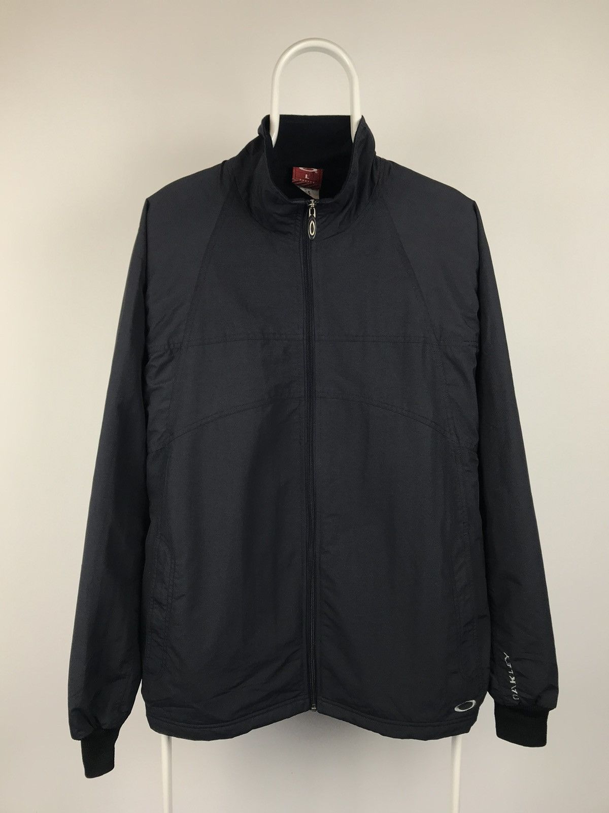image of Oakley Vintage 90's Full Zip Black Jacket, Men's (Size Large)