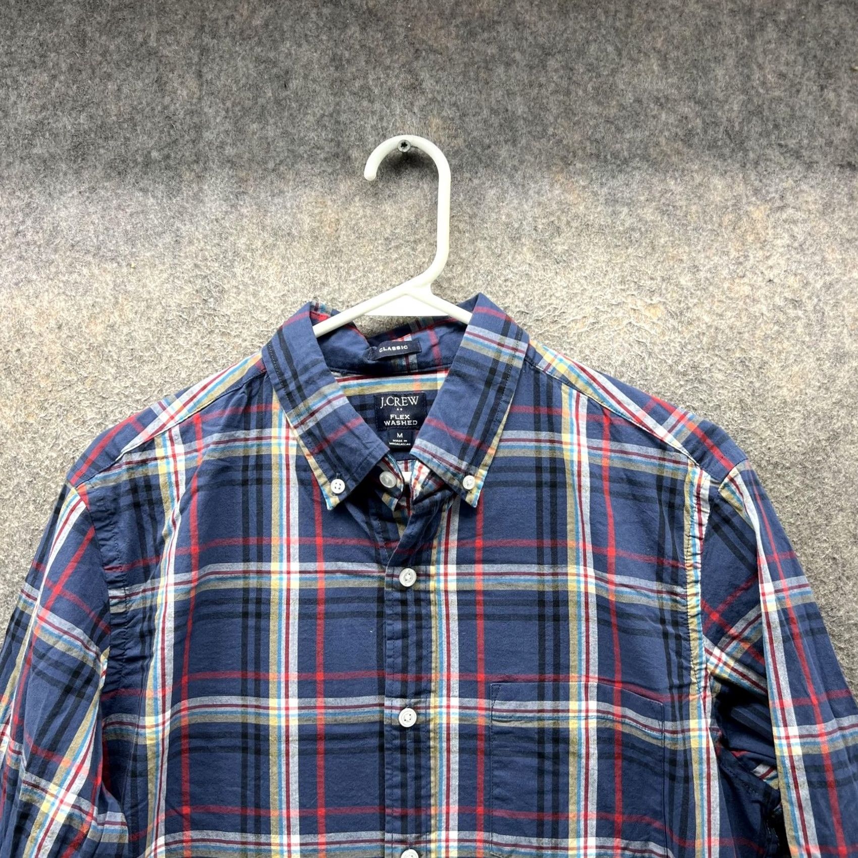 J.Crew J.Crew Shirt Mens Medium Blue Plaid Flex Washed Stretch Button Down Casual Shirts Button-Up Collared Long Sleeve Classic Fit Mens Size US M / EU 48-50 / 2 - 6 Thumbnail