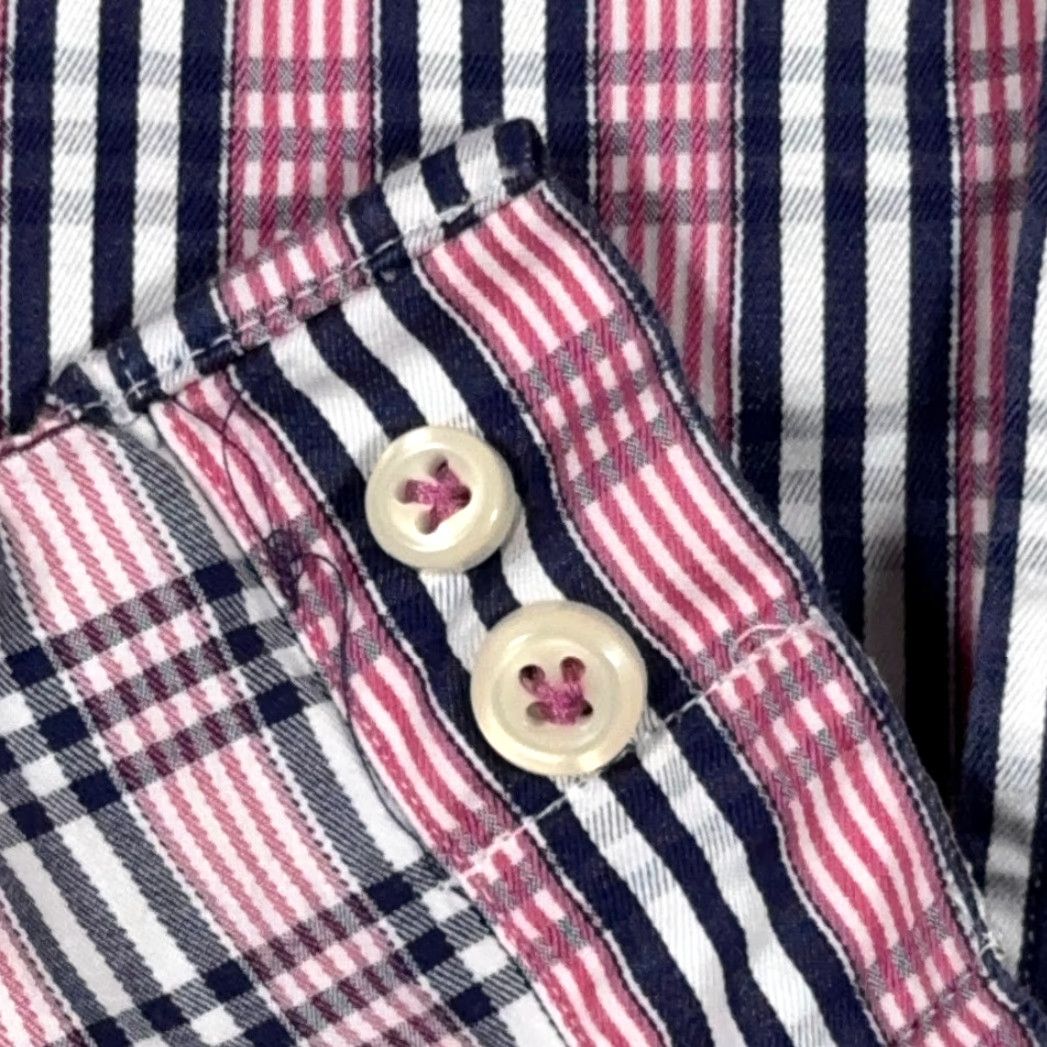 Peter Millar VINTAGE Peter Millar Shirt Adult 2XL XXL Pink Plaid Button-Up Designer Shirt Mens Pink Plaid Button-Down Long Sleeve Size US XXL / EU 58 / 5 - 7 Thumbnail