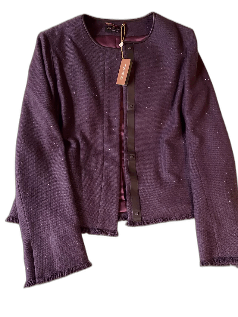 Ermenegildo Zegna Loro Piana Sequin Cashmere Coat Size US M / EU 48-50 / 2 - 1 Thumbnail