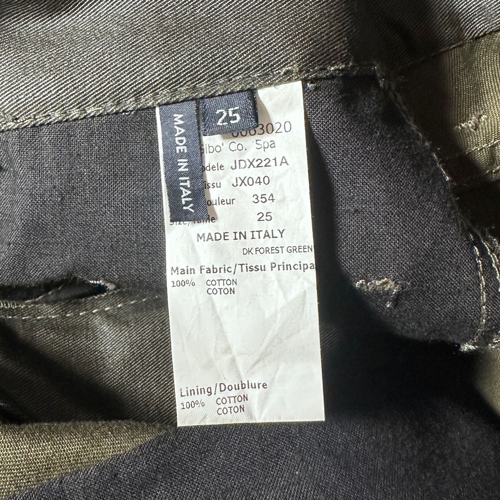 Jil Sander Forest Green Waxed Pants Size US 31 - 8 Thumbnail