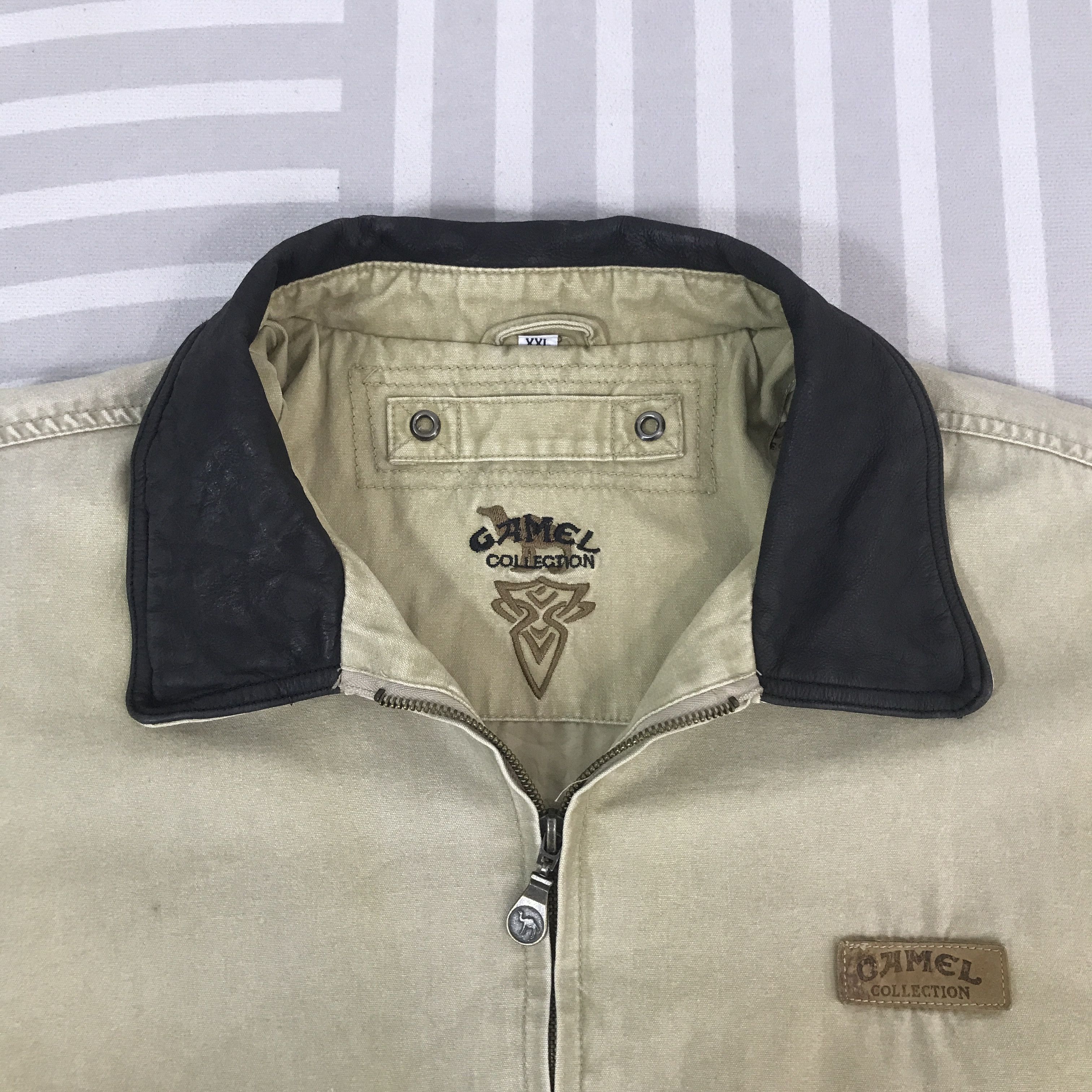 Camel Vintage Camel Collection leather collar Jacket K67B6 Size US L / EU 52-54 / 3 - 5 Thumbnail