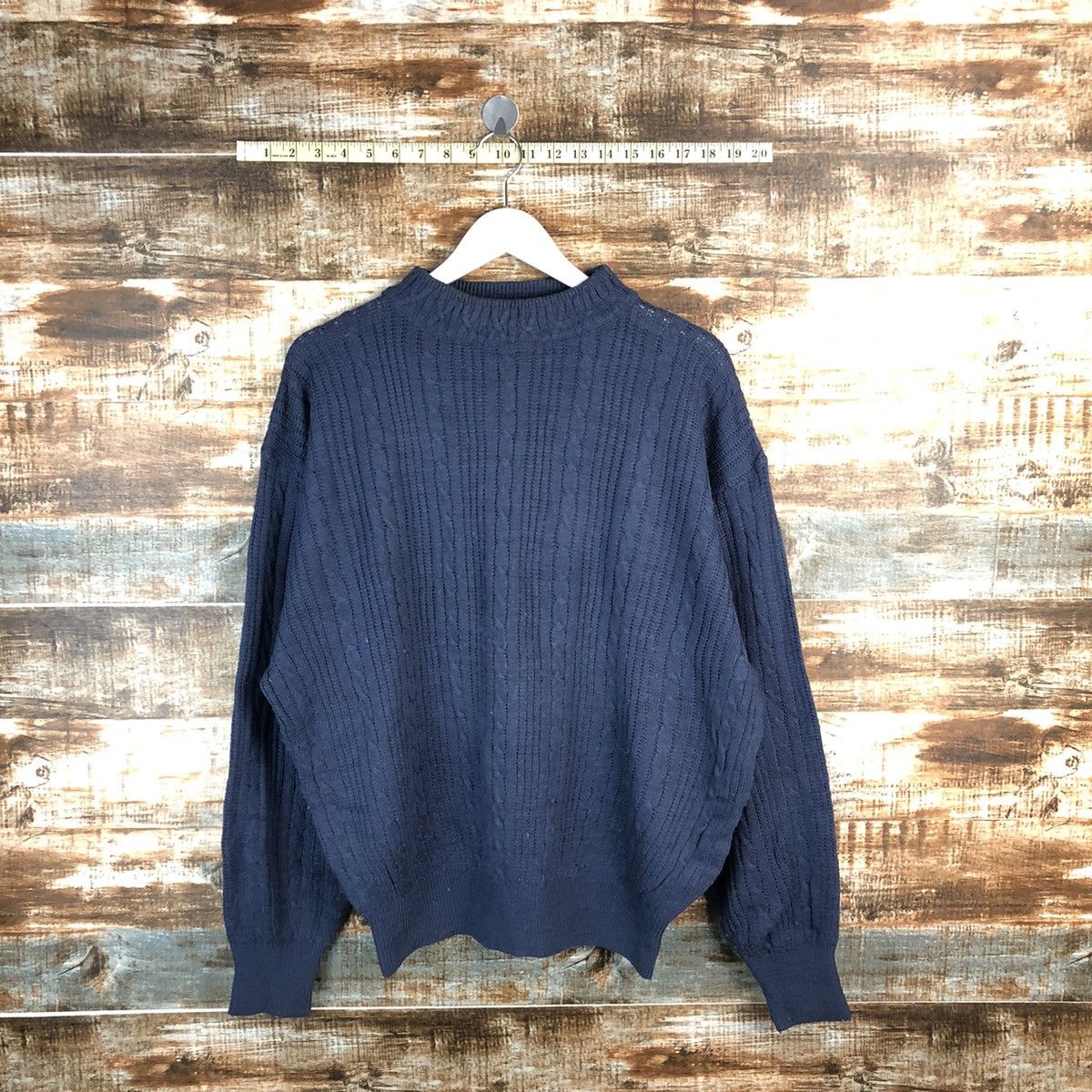 Homespun Knitwear × Japanese Brand Key Point Dark Blue Knitwear #A1827 Size L / US 10 / IT 46 - 1 Thumbnail