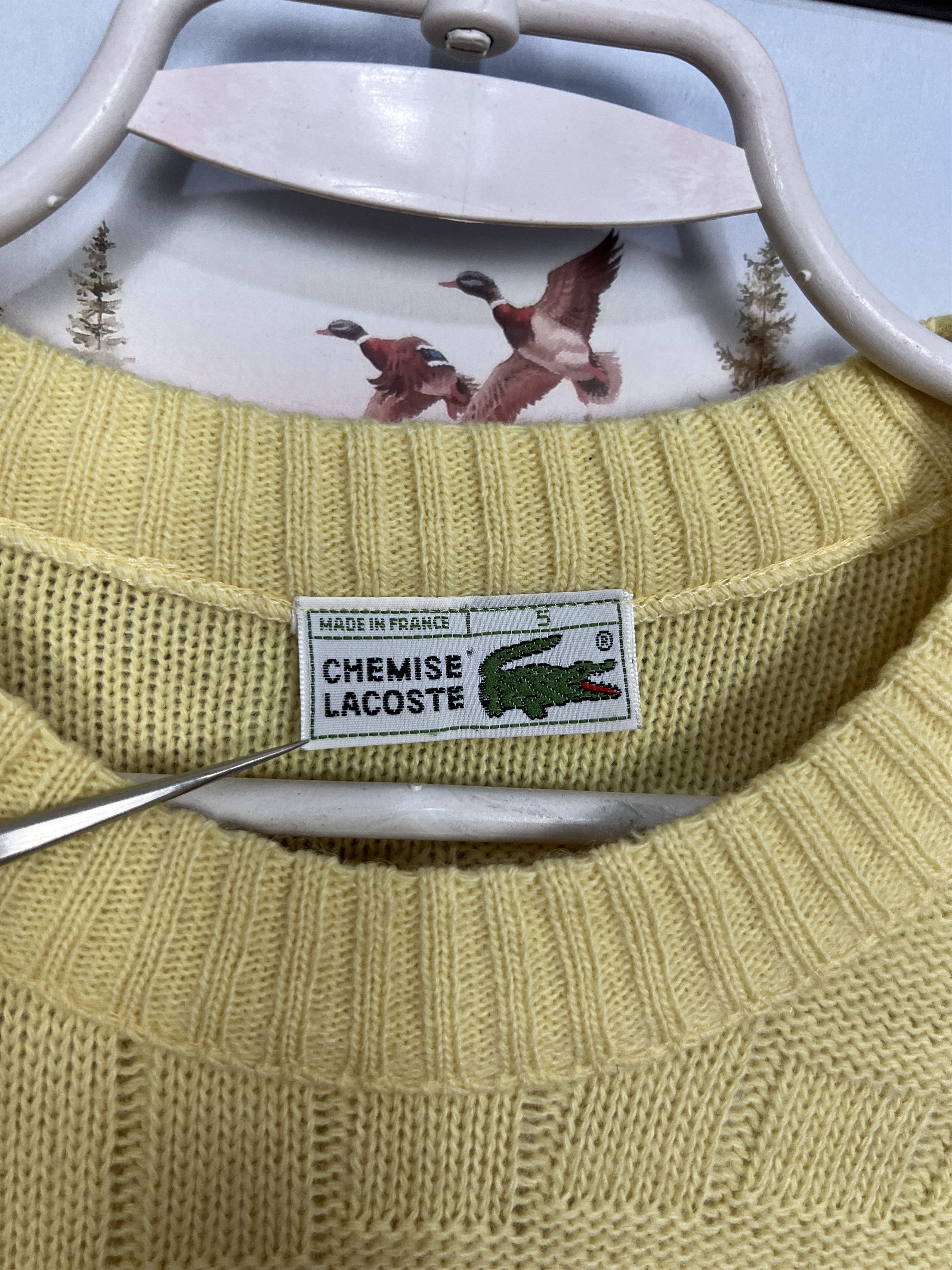 Lacoste Vintage Lacoste Yellow Jumper Sweater Devanlay Pullover Knit Size US L / EU 52-54 / 3 - 7 Thumbnail