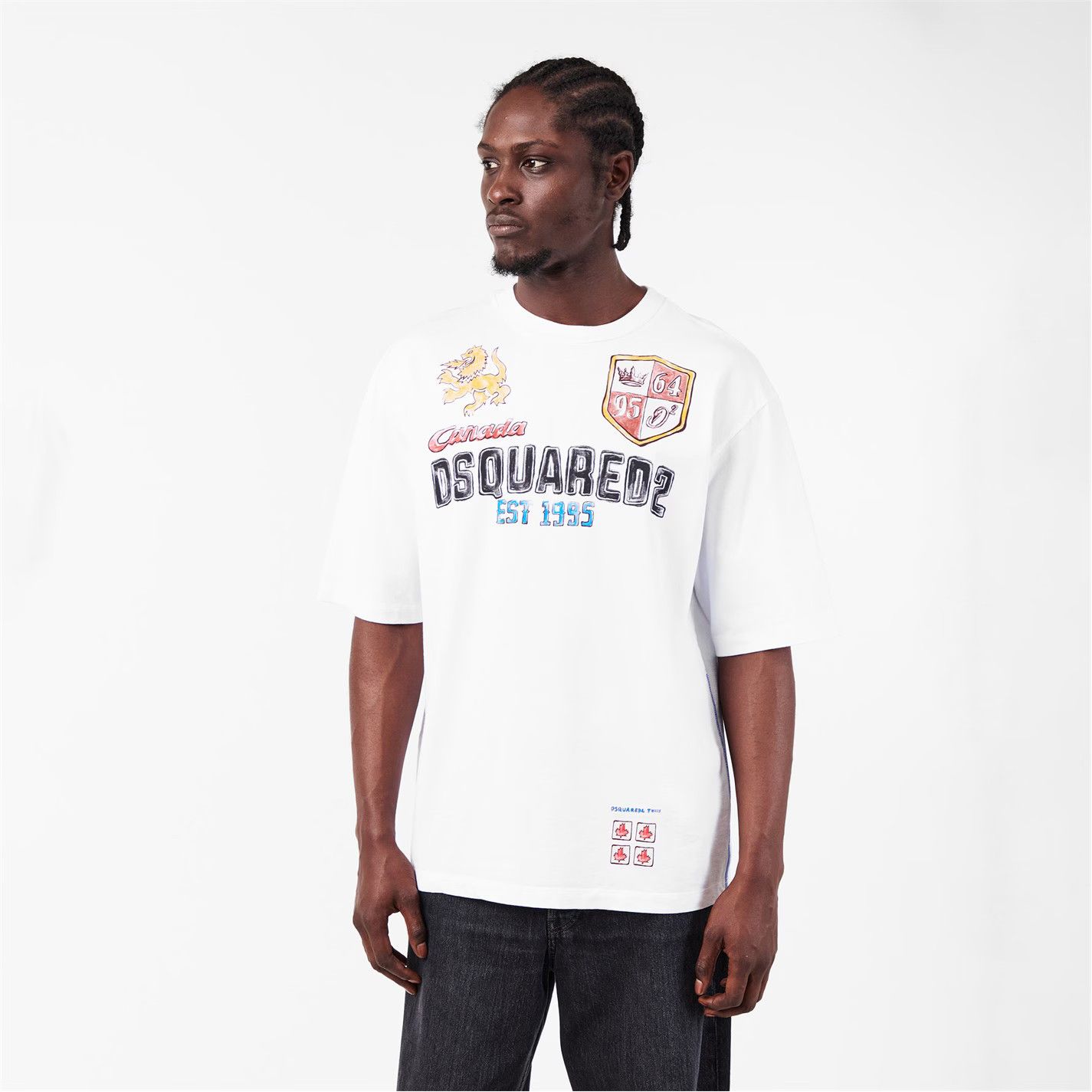 Dsquared2 o1g2r1mq0426 Oversized T-Shirt in White Size US XL / EU 56 / 4 - 3 Thumbnail