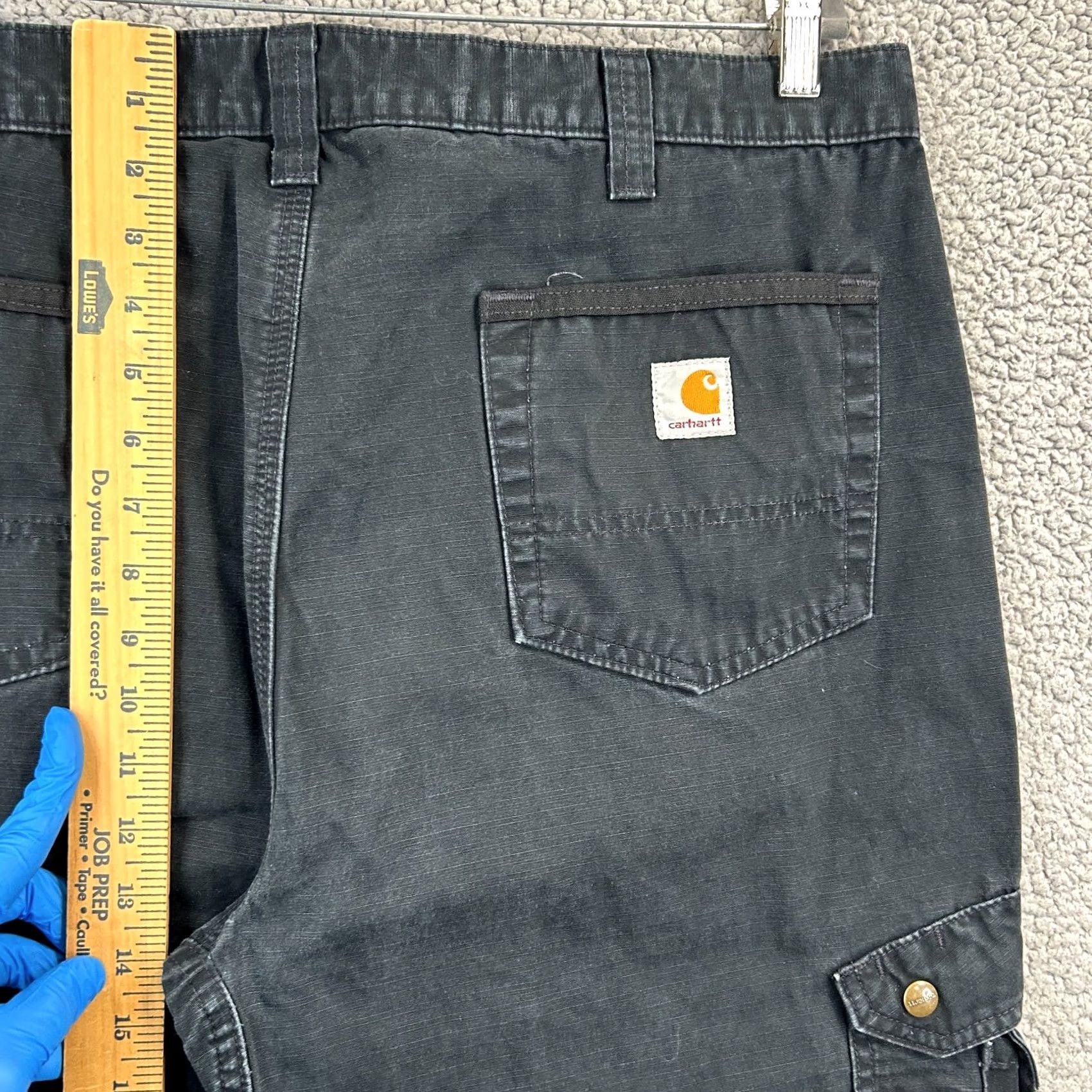 Carhartt Carhartt Duck Double Knee Dungaree Jeans Black 38x34 Mens Regular 38in Inseam Cotton Denim Construction Work Pants USA Fit B3421 BLK Size US 38 / EU 54 - 7 Thumbnail