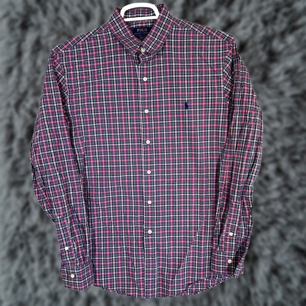 Polo Ralph Lauren Polo Ralph Lauren Shirt Slim Fit Button-Up Plaid Multi-Color 100% Cotton Large Men’s Casual Dress Shirt Size US L / EU 52-54 / 3 - 1 Thumbnail