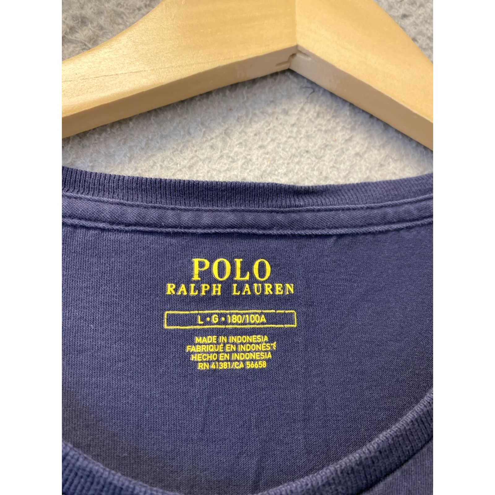 Polo Ralph Lauren Polo Ralph Lauren Men's T-Shirt Short Sleeve Crew Neck Cotton Logo Sports Outdoor Blue Large Size US L / EU 52-54 / 3 - 3 Thumbnail