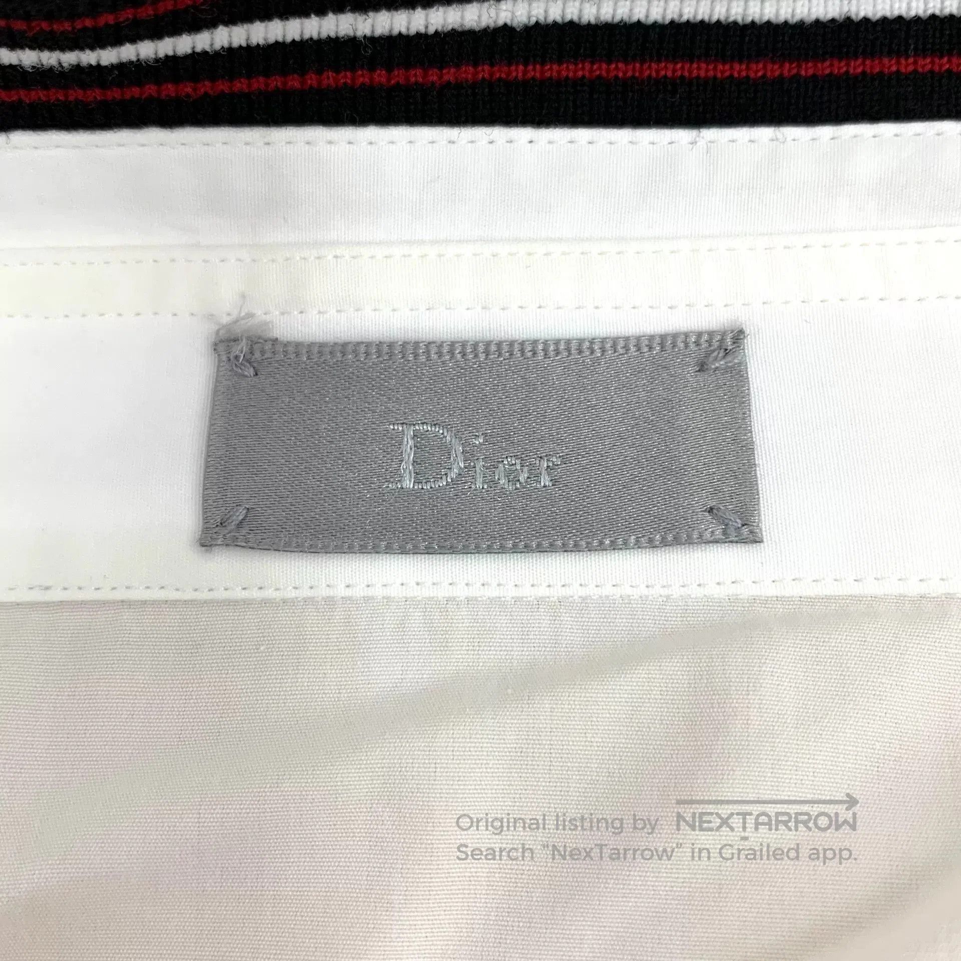 Dior white striped cotton long sleeve shirt. Size US L / EU 52-54 / 3 - 5 Thumbnail