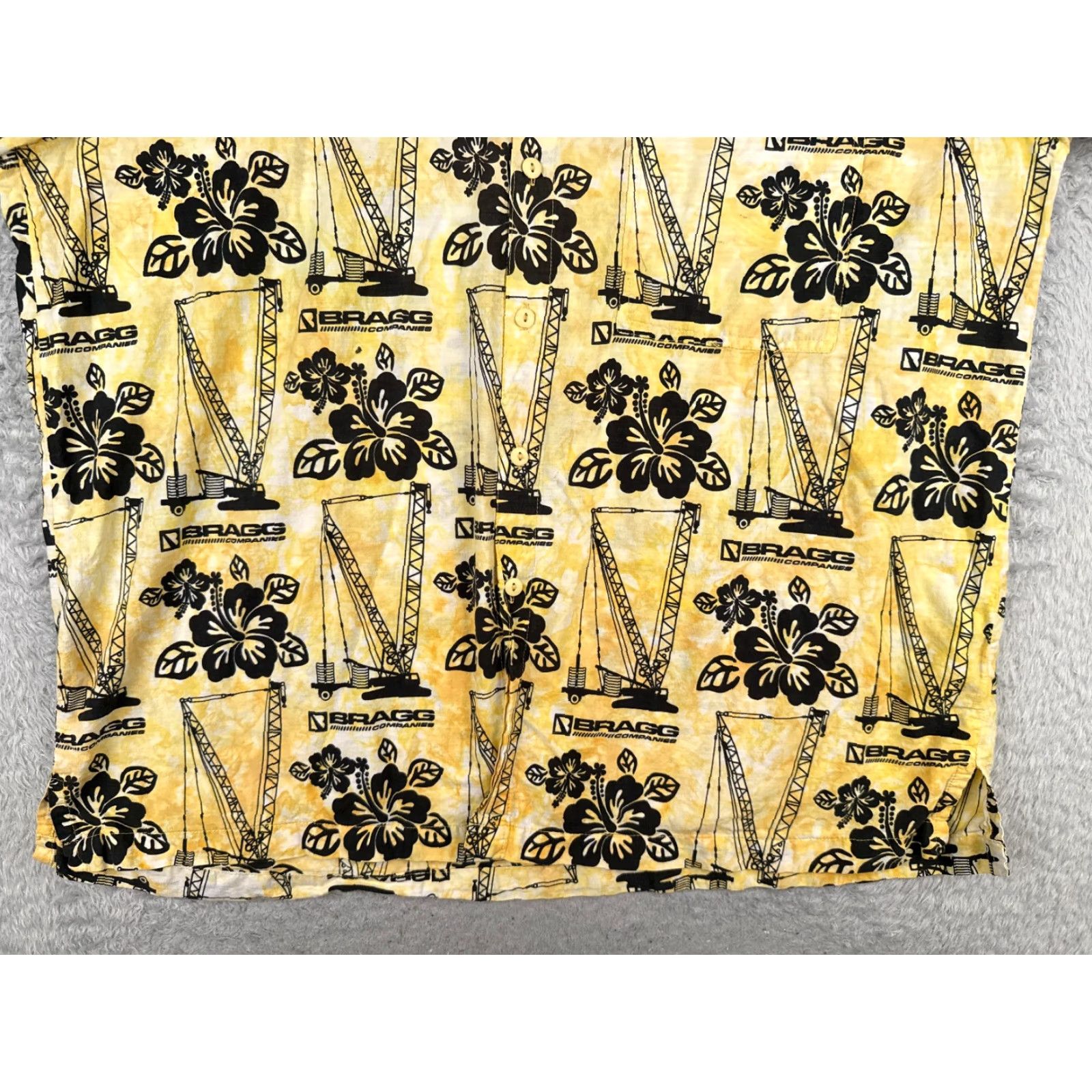 Vintage Rum Reggae Shirt Men 2XL Yellow Floral Hawaiian Short Sleeve Button-Up Cotton 100% Adult Mens Size US XXL / EU 58 / 5 - 5 Thumbnail
