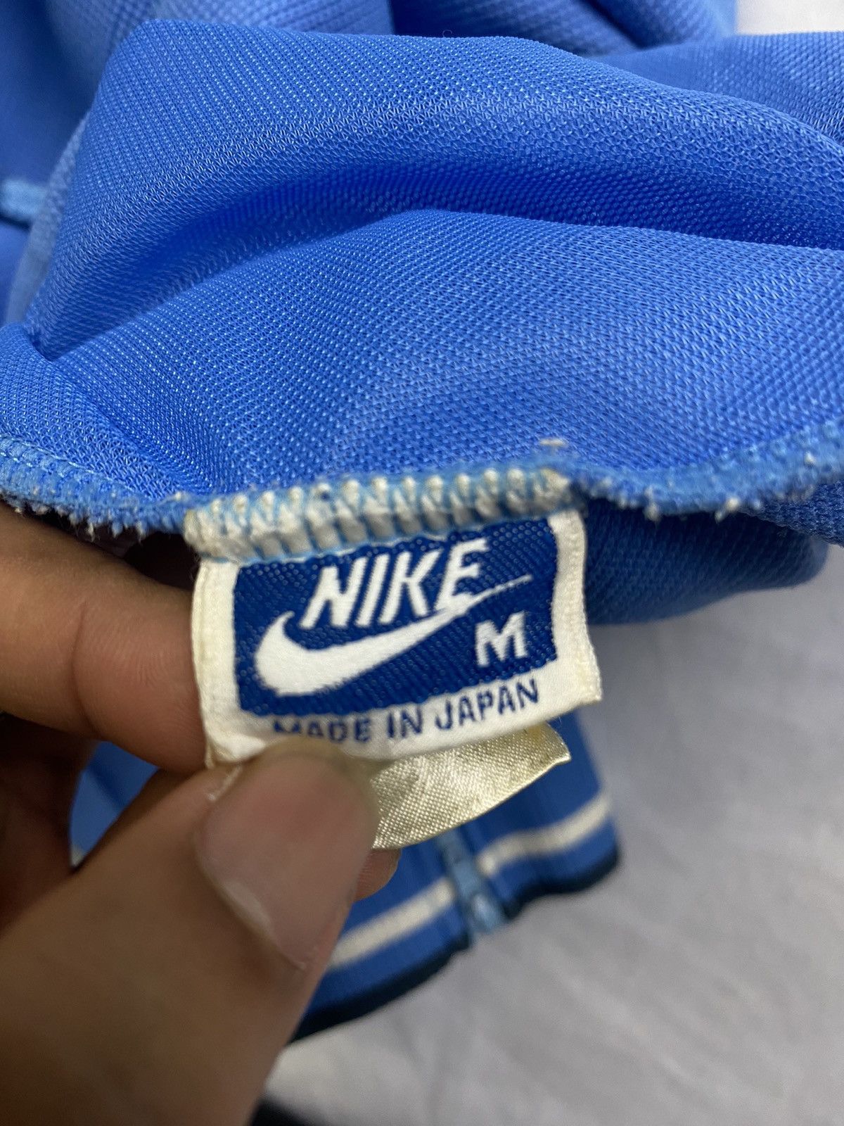 Vintage Vintage Nike 90’s Swoosh Track Pants M Japan Blue Size US 32 / EU 48 - 3 Thumbnail