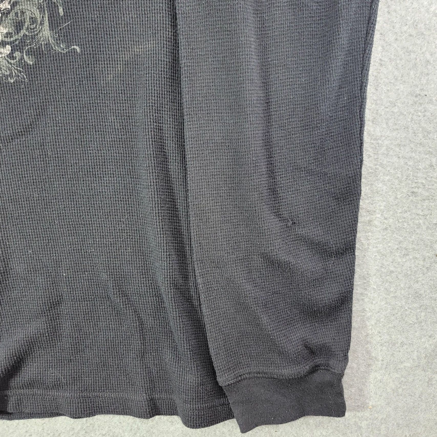Vintage MMA Elite Shirt Mens XL Black Thermal Long Sleeve Cross Wings Graphic Size US XL / EU 56 / 4 - 2 Thumbnail