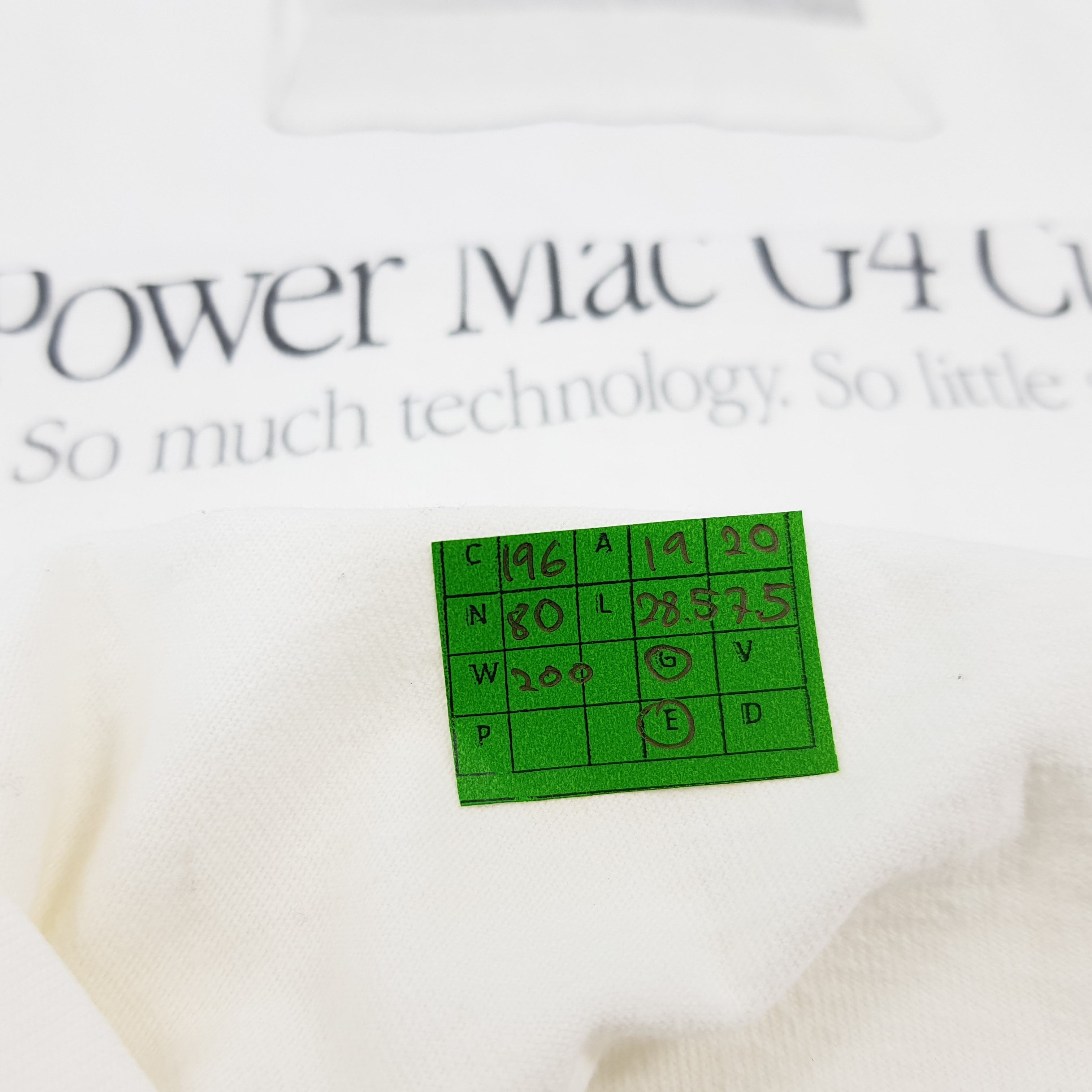 American Apparel × Apple × Vintage Vintage Apple Power Mac Iphone Apple Product Tshirt C196N80 Size US M / EU 48-50 / 2 - 9 Thumbnail