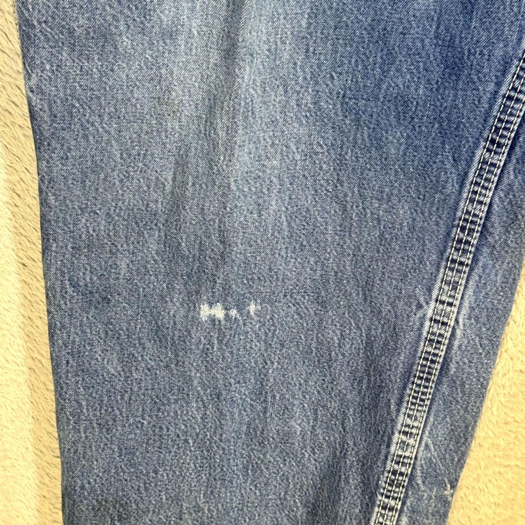 Carhartt VINTAGE Carhartt FR Work Jeans Mens 44x28 CAT2 Arc Flash Denim Workwear 44x28 Blue Denim Relaxed Work Fit Regular Mens Size US 44 / EU 60 - 4 Thumbnail