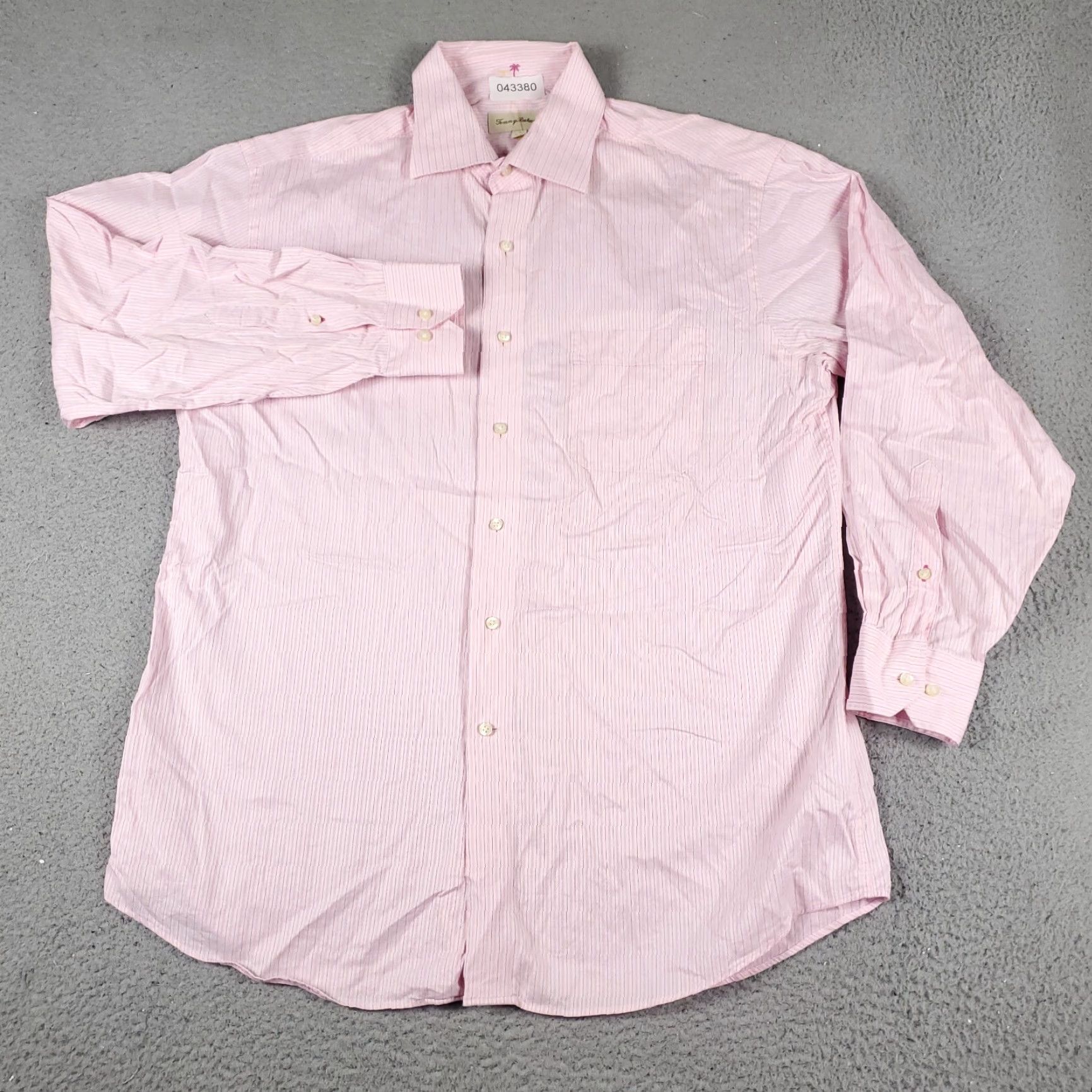 Tommy Bahama Tommy Bahama Shirt 16 Pink Dress Shirt Button Up Long Sleeve Striped Cotton Woven Mens Size 42R - 2 Thumbnail