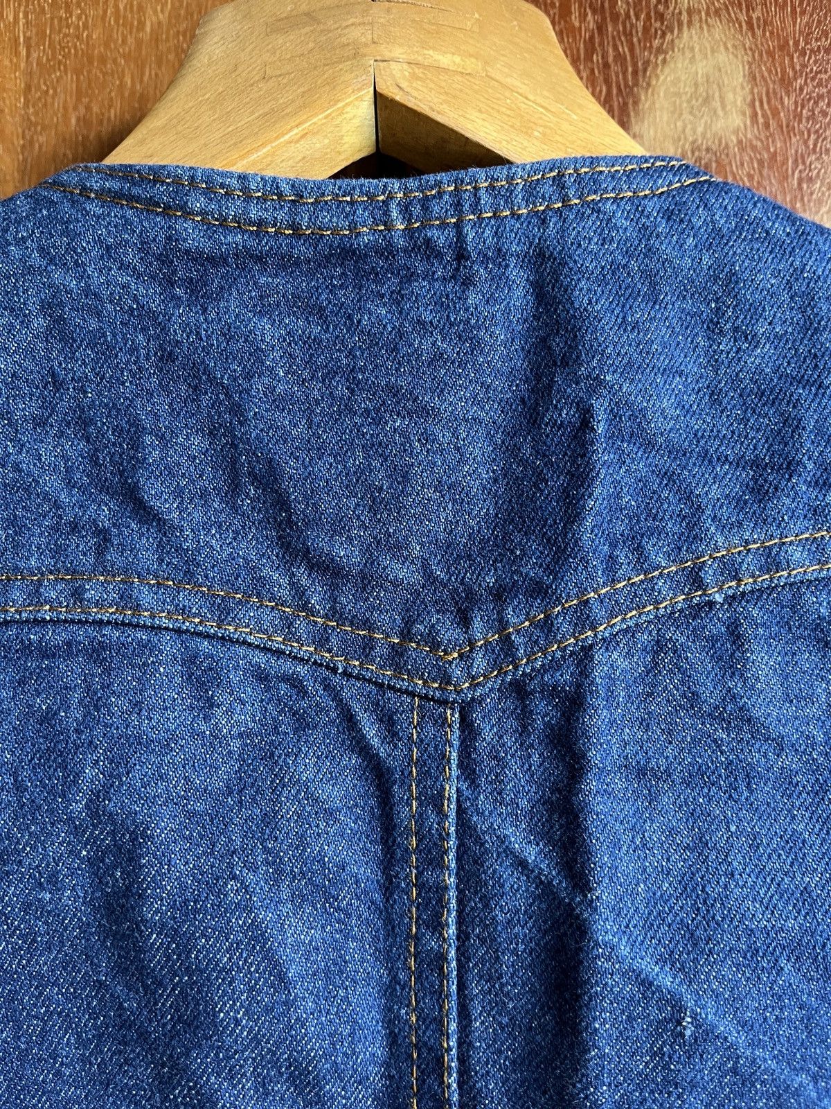 Levi's Vintage 1970s Levis Smile Pocket Leather Trim Vest Size L / US 10 / IT 46 - 10 Thumbnail