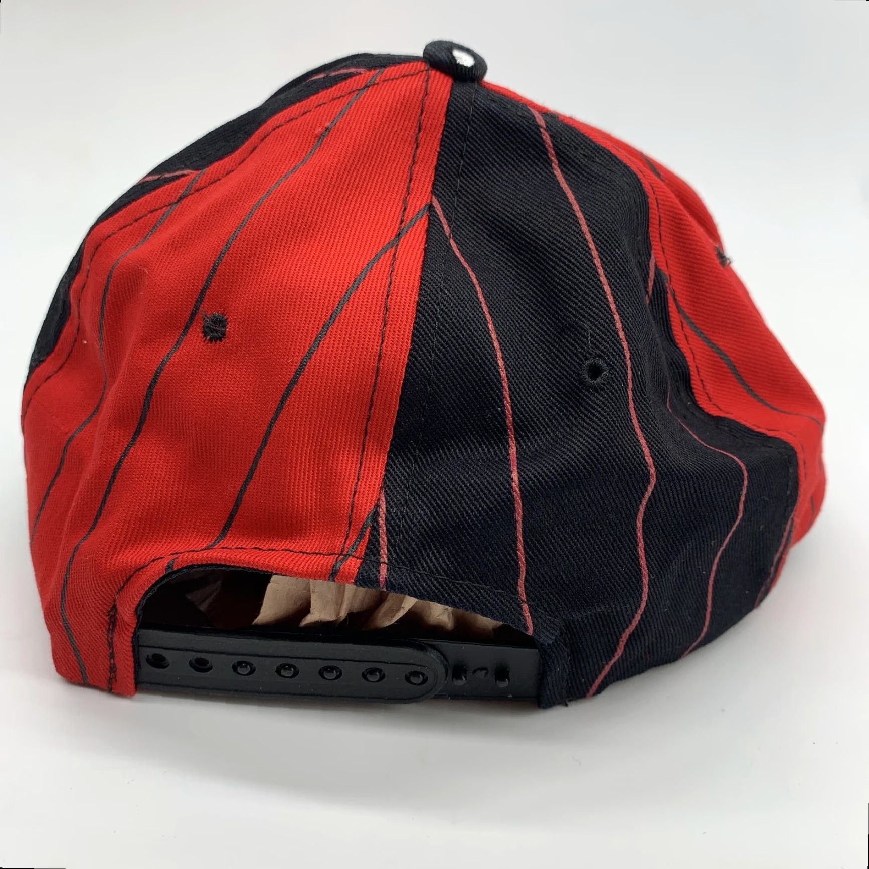 Vintage VINTAGE KC Hat Cap Snap Back Mens One Size Black Red Pinstripe Twill Baseball Size ONE SIZE - 6 Thumbnail