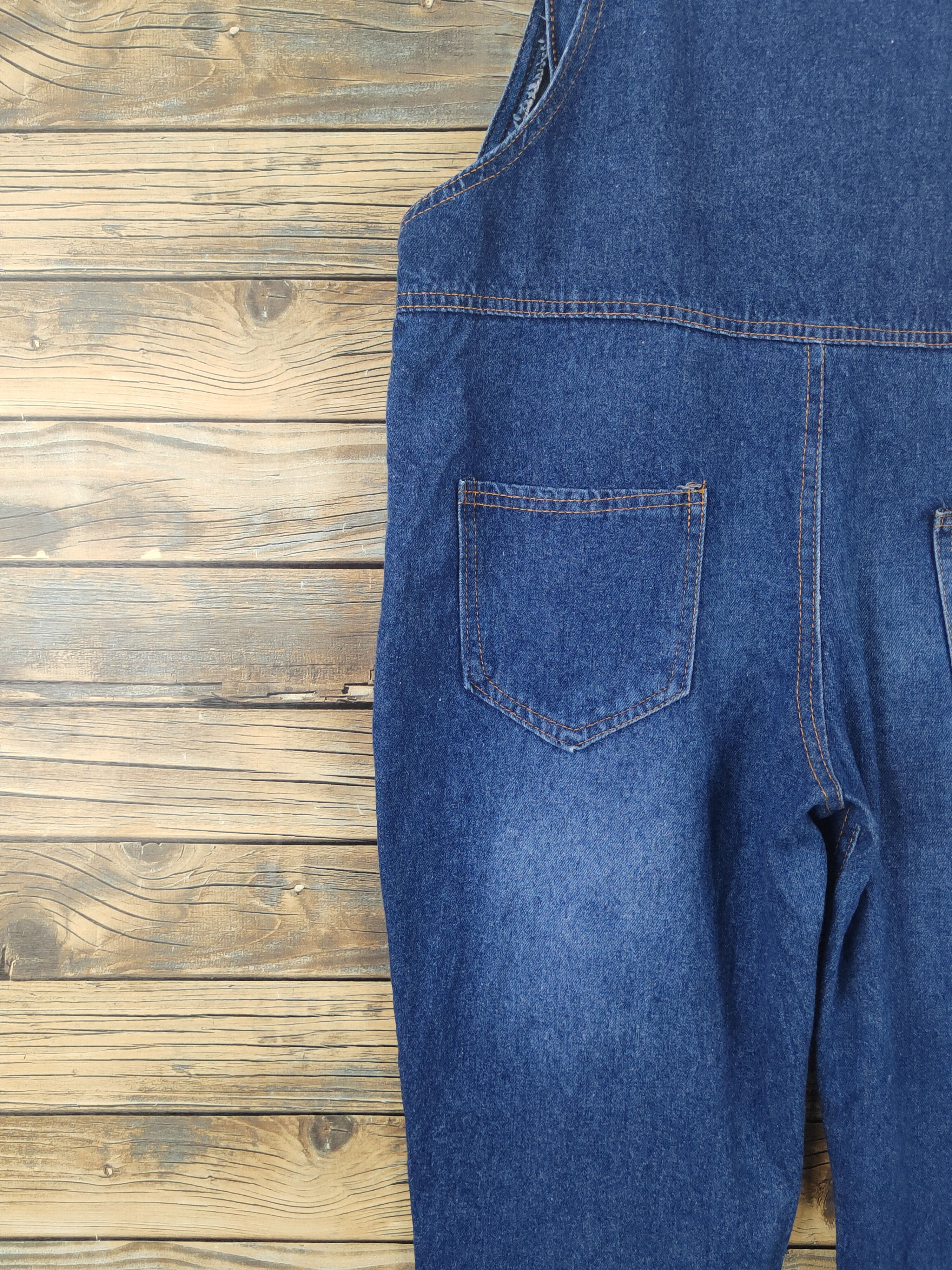 Japanese Brand × Vintage Vintage Japanese Brand Dark Blue Denim Jumpsuits Size 35" - 15 Thumbnail