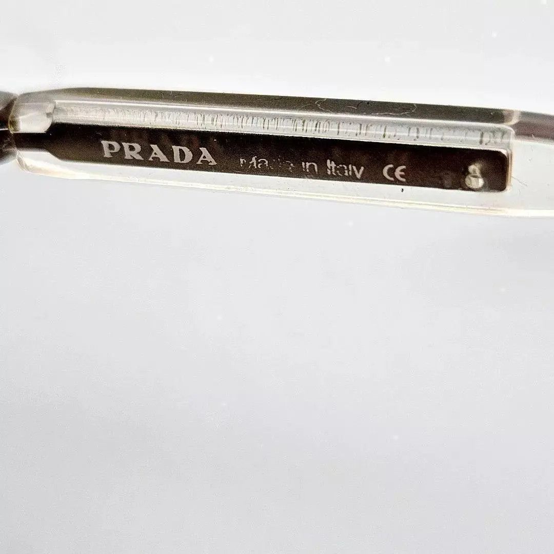 Prada PRADA Sunglasses Rimless Sport Metal Frame Shield Wrap Size ONE SIZE - 5 Thumbnail