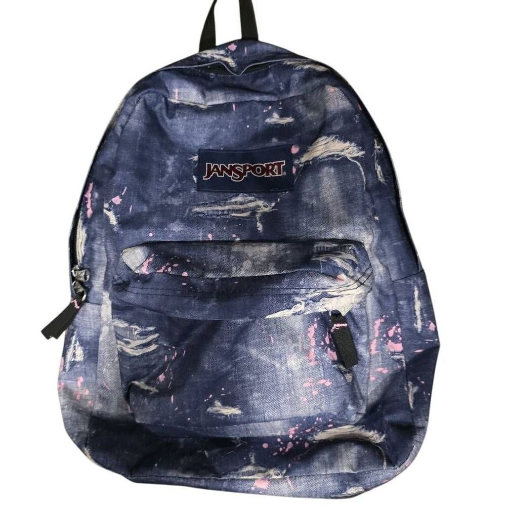 Jansport Jansport Superbreak Nylon Backpack Blue Pink Distressed Deni Size ONE SIZE - 1 Thumbnail