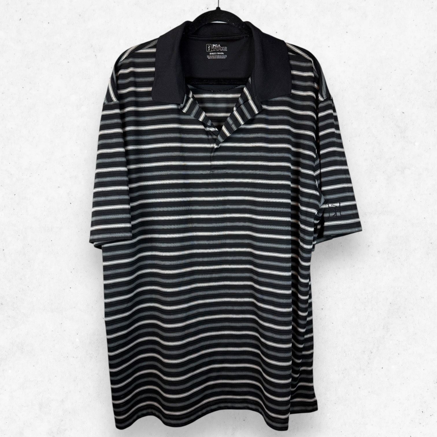 PGA Tour PGA Tour Polo Men's Size 3XLT Black White Stripes Golf Size US XXL / EU 58 / 5 - 1 Thumbnail