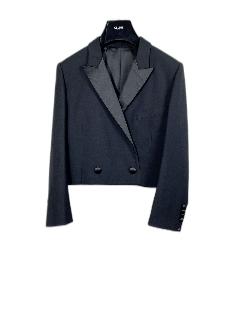 Celine Celine Short Cropped Blazer Jacket Size US S / EU 44-46 / 1 - 1 Thumbnail