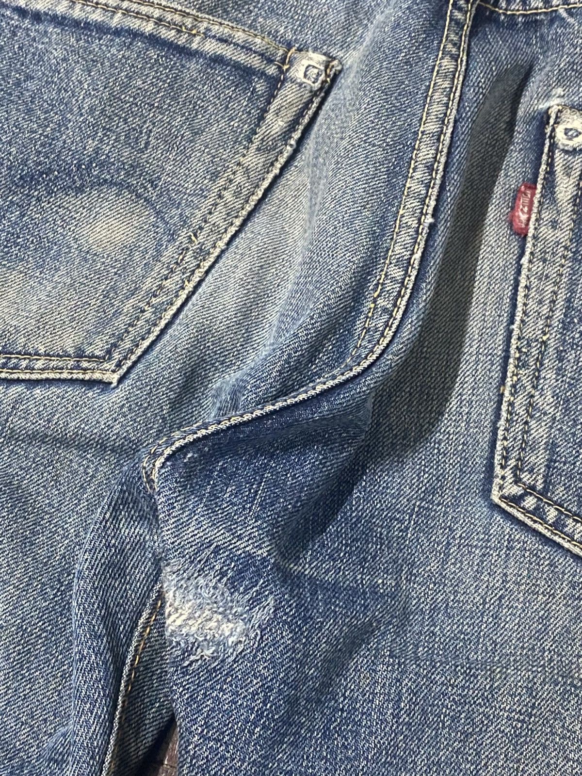 Warehouse Vintage 90s Warehouse patch leather Selvedge distressed Size US 32 / EU 48 - 24 Thumbnail