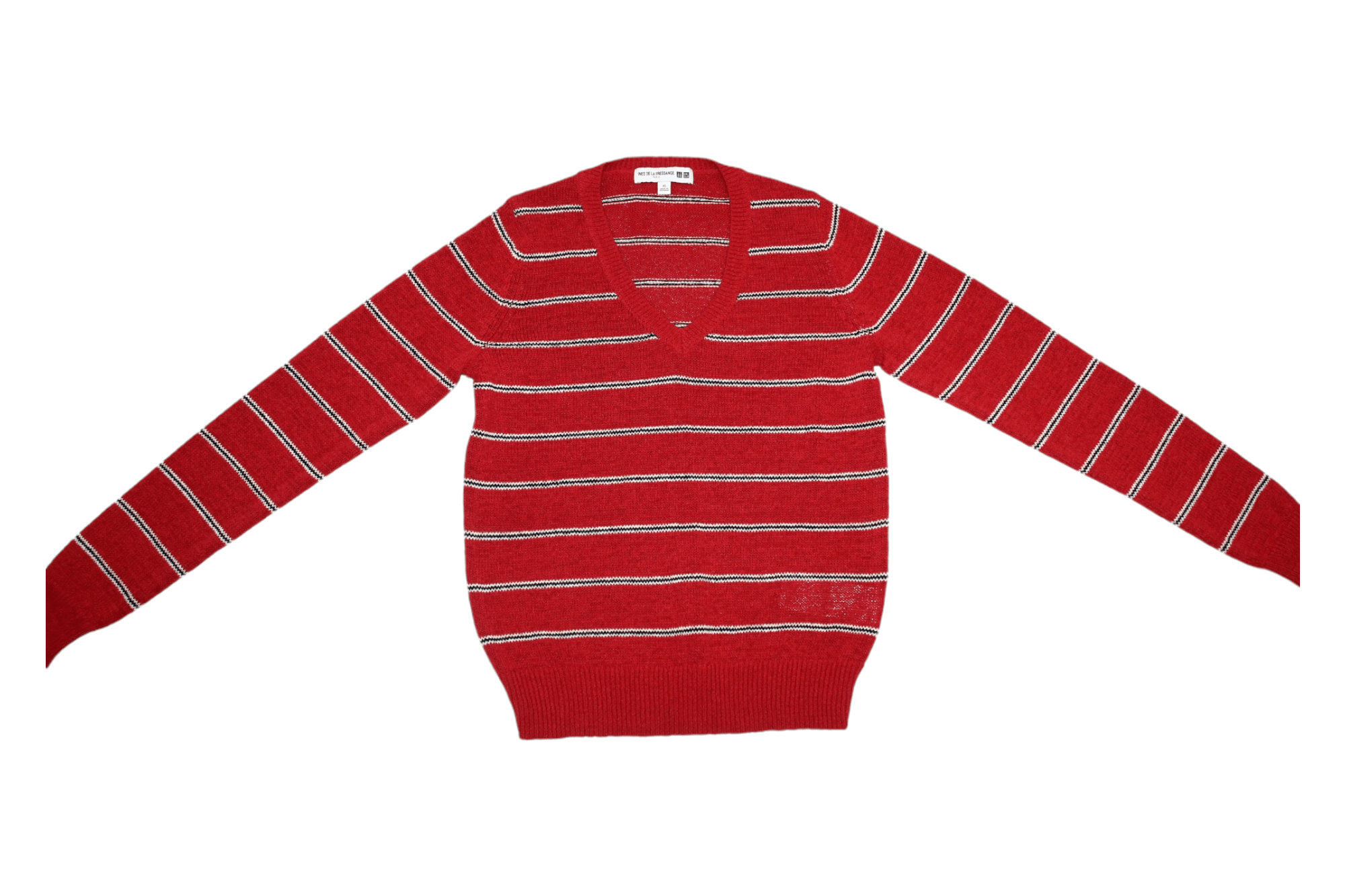 Lemaire × Uniqlo Uniqlo x Ines De La Fressange V-neck Ramie Crochet Jumper Size XS / US 0-2 / IT 36-38 - 2 Thumbnail