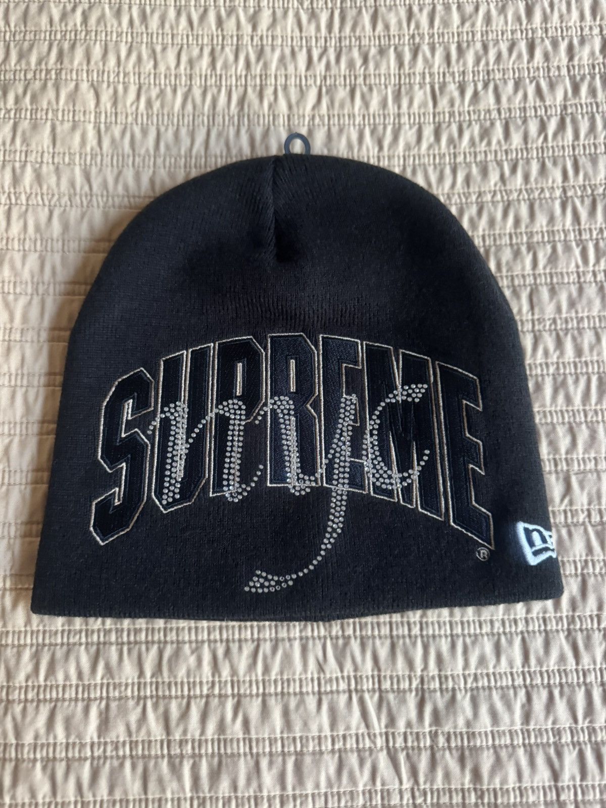 Supreme Supreme New Era® Rhinestone Beanie Black available to ship