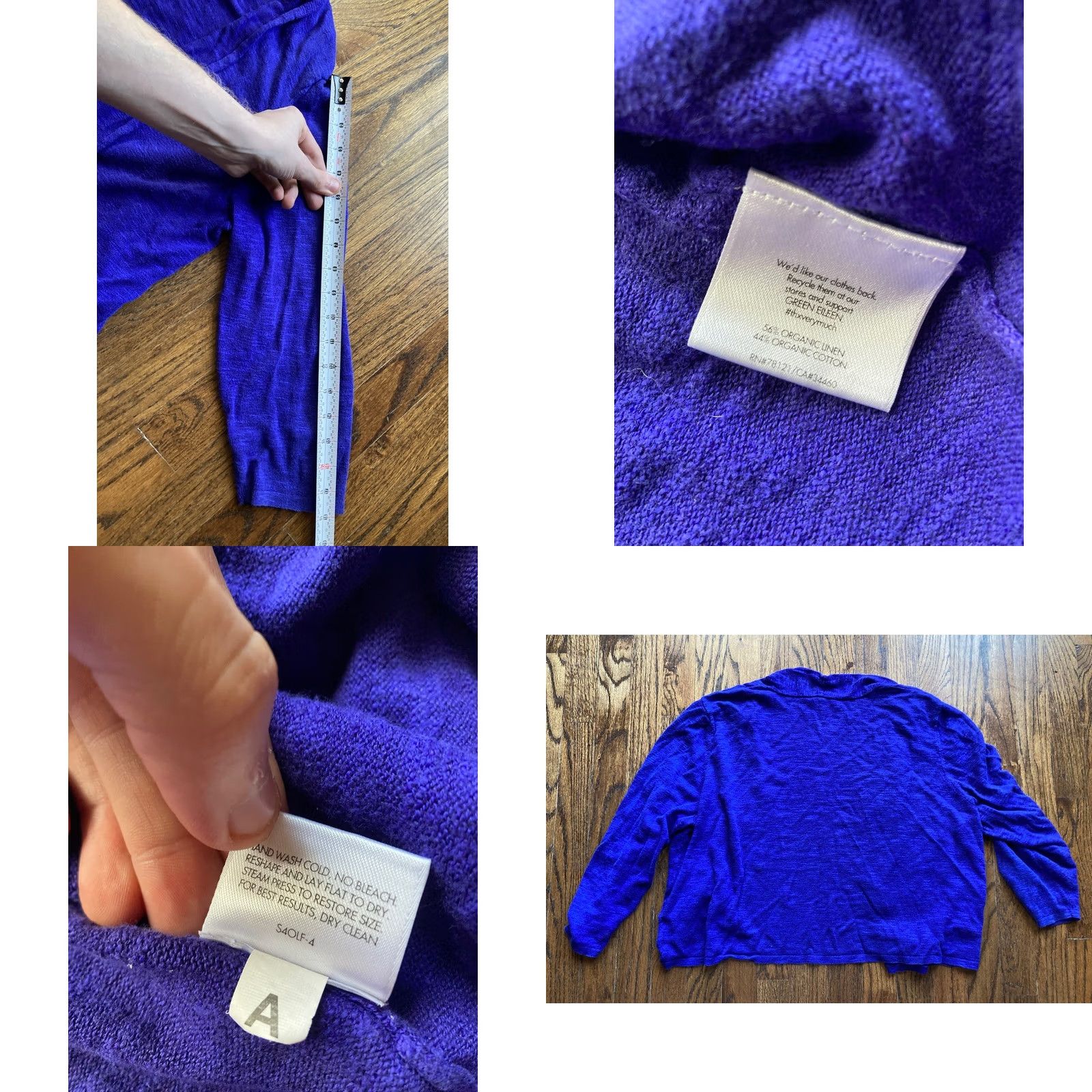 Eileen Fisher Eileen Fisher Sweater Womens XL Purple Cardigan Size Open Front Linen Cotton Drapey Size XL / US 12-14 / IT 48-50 - 8 Thumbnail