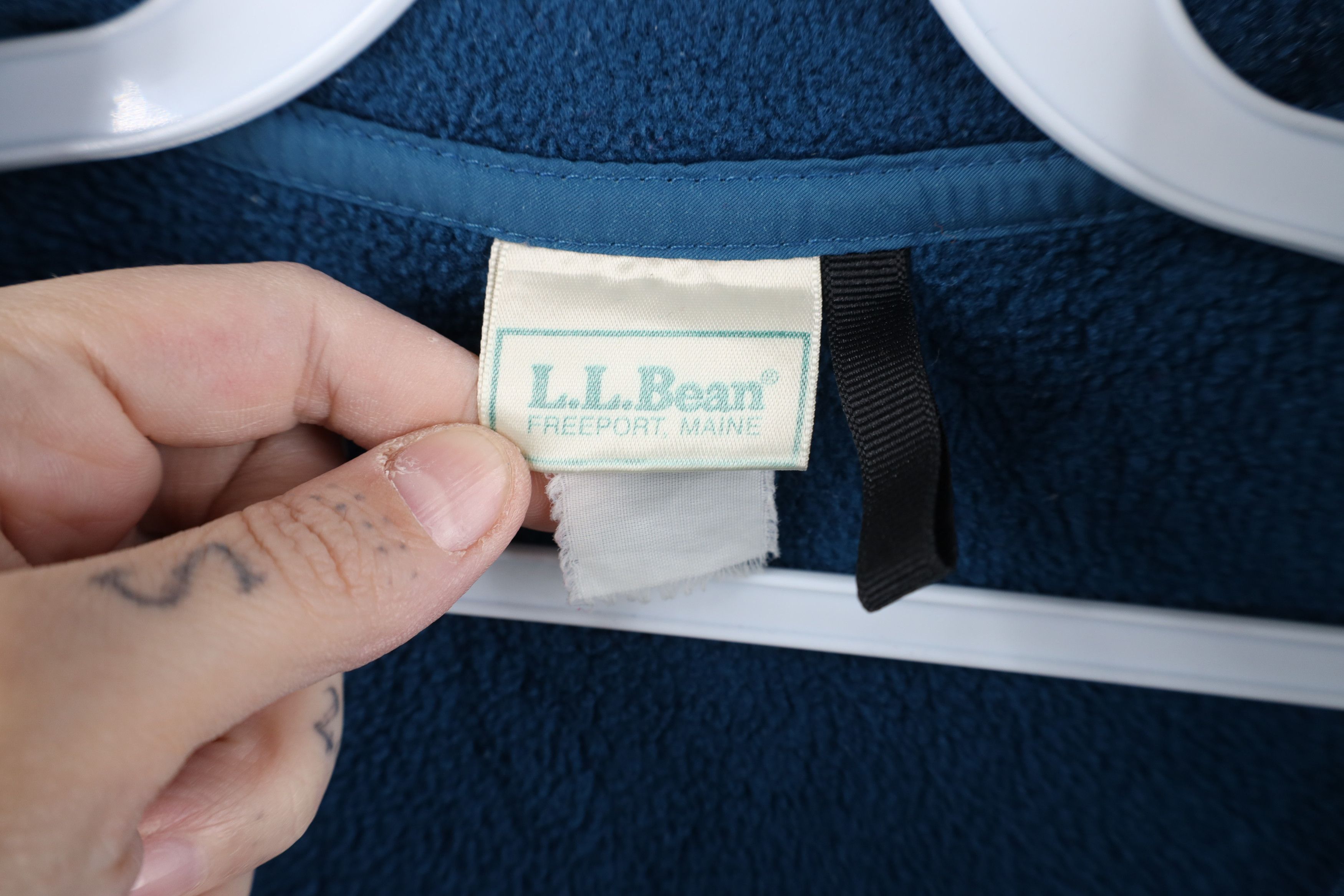 L.L. Bean Vintage 90s LL Bean Script Snap Button Fleece Sweater USA Size L / US 10 / IT 46 - 7 Thumbnail