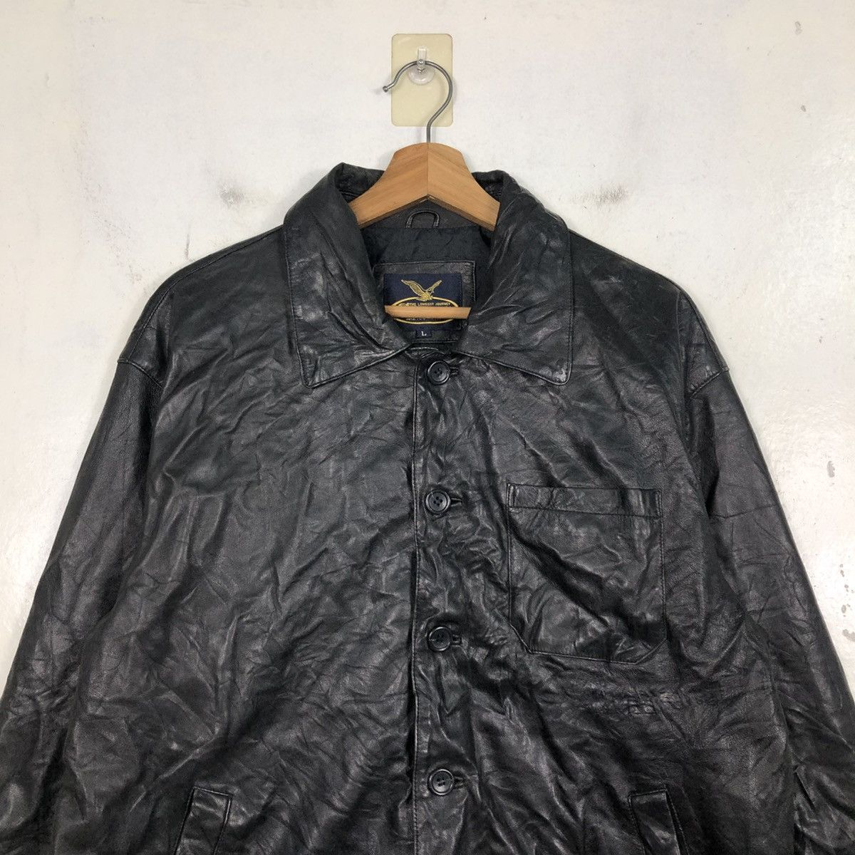 Japanese Brand 📌Vintage Biker Leather Jacket Suburban Issey Miyake Size US L / EU 52-54 / 3 - 5 Thumbnail