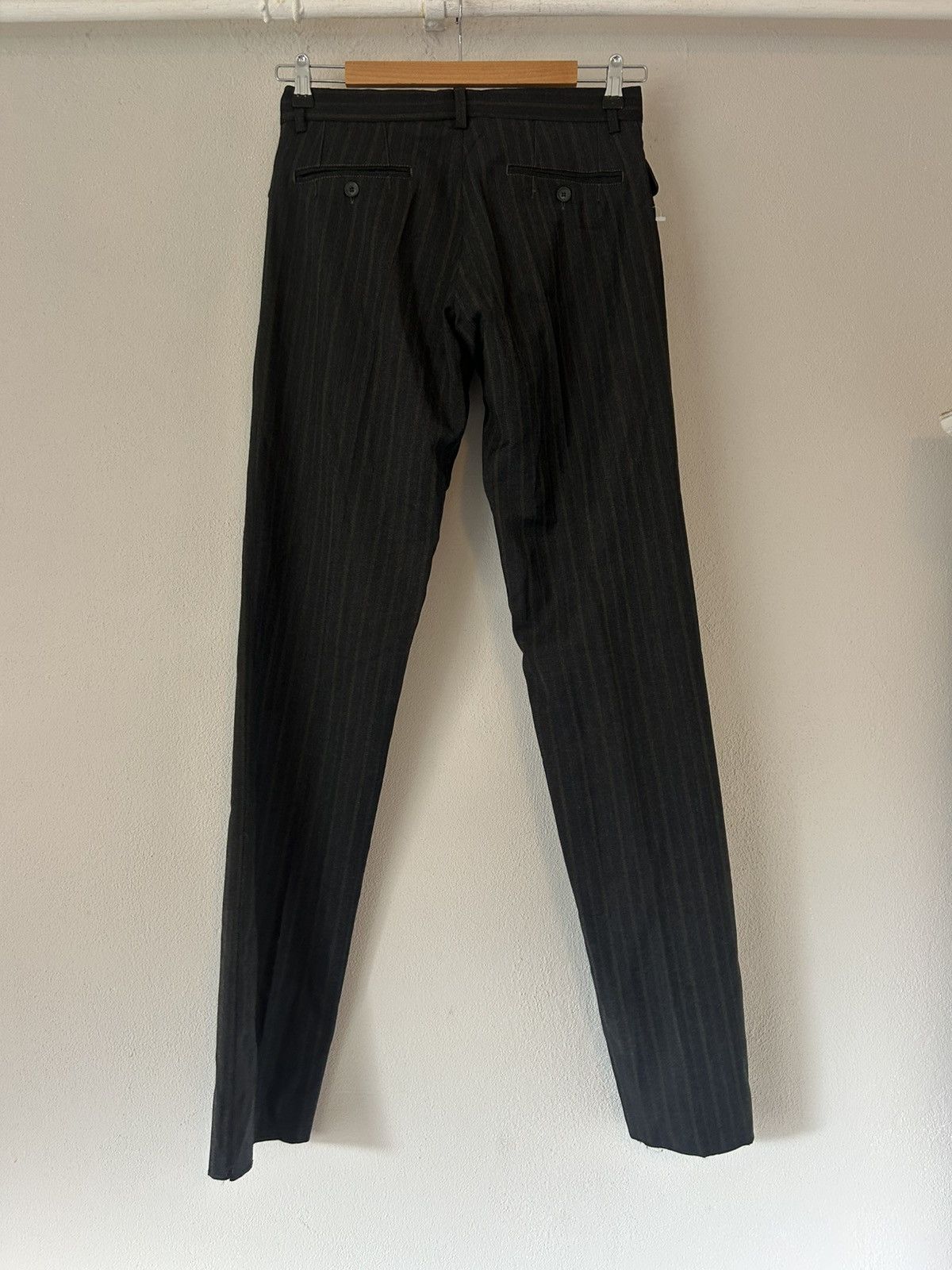 Dolce & Gabbana Dolce & Gabbana Striped Trousers with Leather Details Size US 28 / EU 44 - 2 Thumbnail