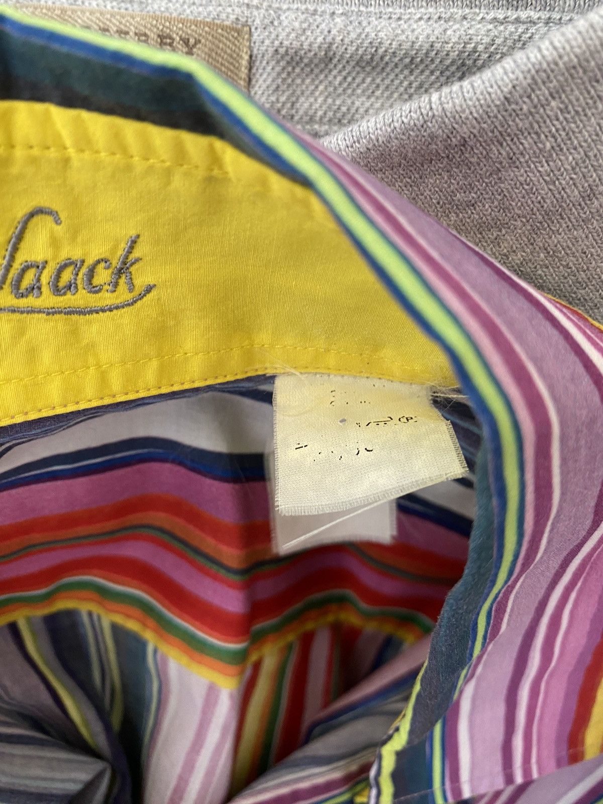 Designer × Van Van Laack Embroidered Logo Striped Abstract Shirt y2k luxury Size M / US 6-8 / IT 42-44 - 8 Thumbnail