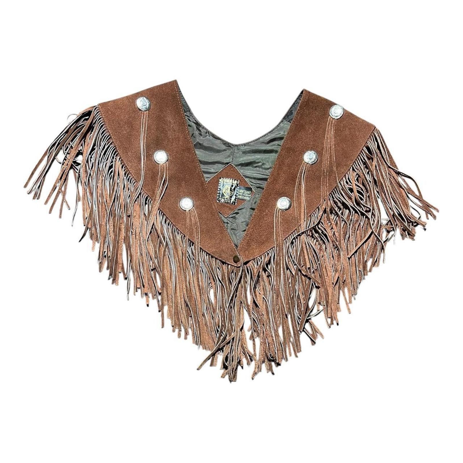 Other Vintage Chasser Suede Leather Mexico Shawl Size ONE SIZE - 1 Thumbnail