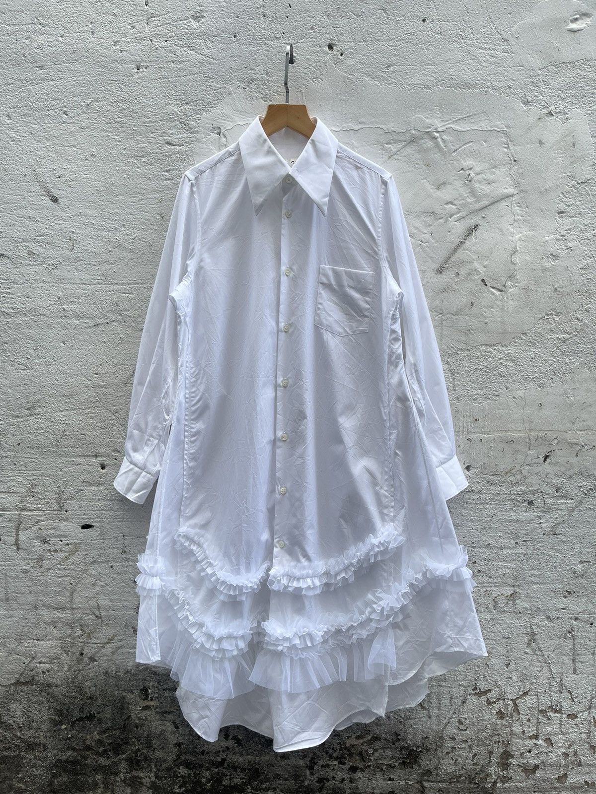 Comme des Garcons Comme Des Garcons Aw 2019 Ruffled Hem Shirt Size XS / US 0-2 / IT 36-38 - 1 Thumbnail
