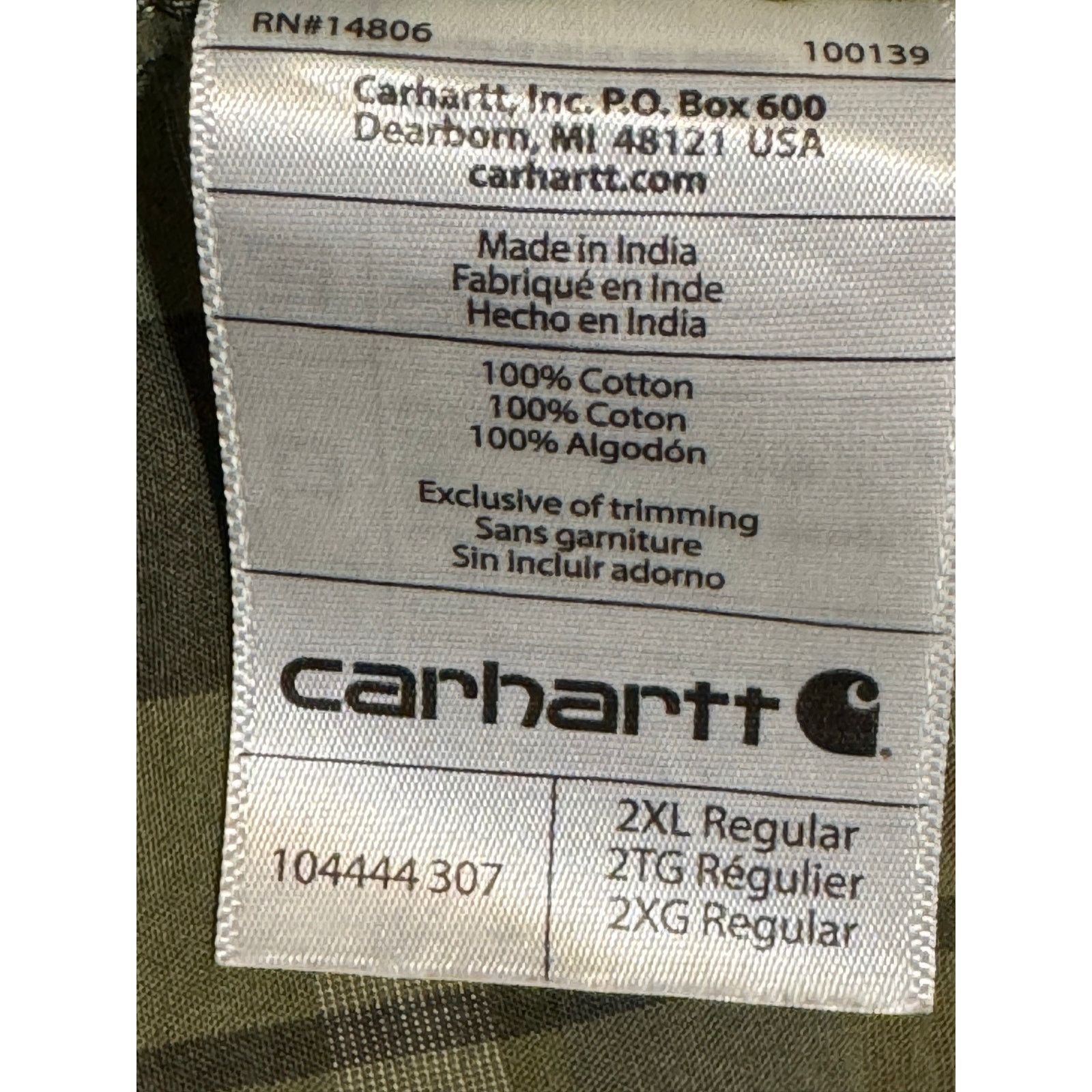 Carhartt Carhartt Shirt Men's Size 2X Green Plaid Durable Long-Sleeve Size US XXL / EU 58 / 5 - 2 Thumbnail