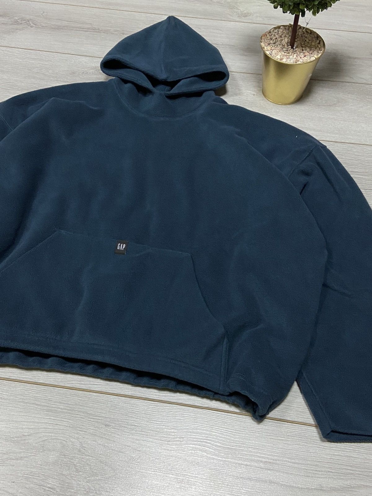 Kanye West Yeezy Gap Balenciaga Polar Fleece double Hoodie centr logo Size US L / EU 52-54 / 3 - 2 Thumbnail