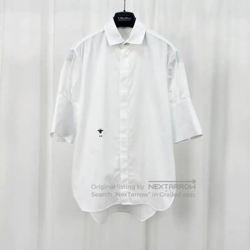 Dior Dior White Cotton Logo Embroidered Short Sleeve Shirt . Size XS / US 0-2 / IT 36-38 - 1 Thumbnail