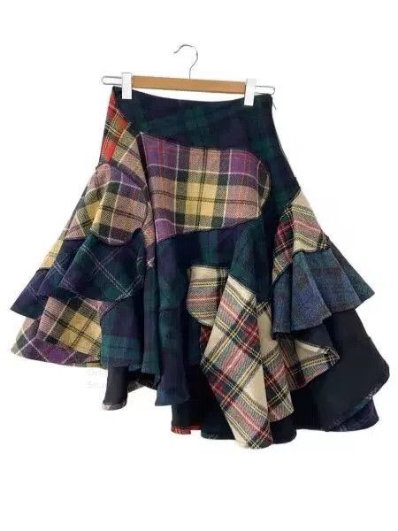 Comme des Garcons Comme Des Garcons size S Plaid Asymmetrical Multi-layered Size 23" - 2 Thumbnail