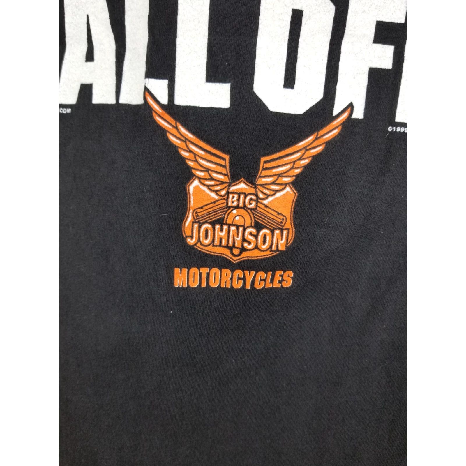 Big John VINTAGE 1999 BIG JOHNSON MOTORCYCLE THIS BITCH DOESN'T FALL OFF BLACK T-SHIRT L Size US L / EU 52-54 / 3 - 6 Thumbnail