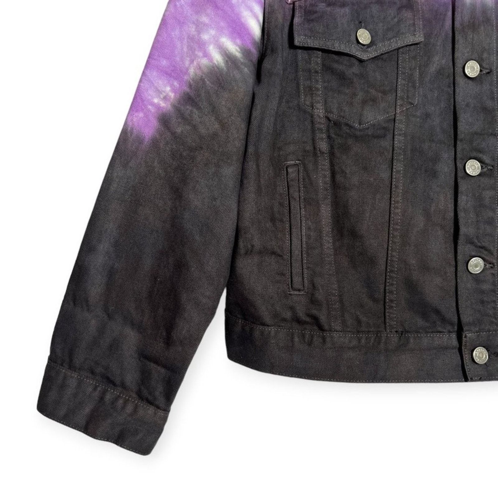 GRLFRND GRLFRND Kim Purple Tie Dye Denim Jean Jacket Size L Size L / US 10 / IT 46 - 9 Thumbnail
