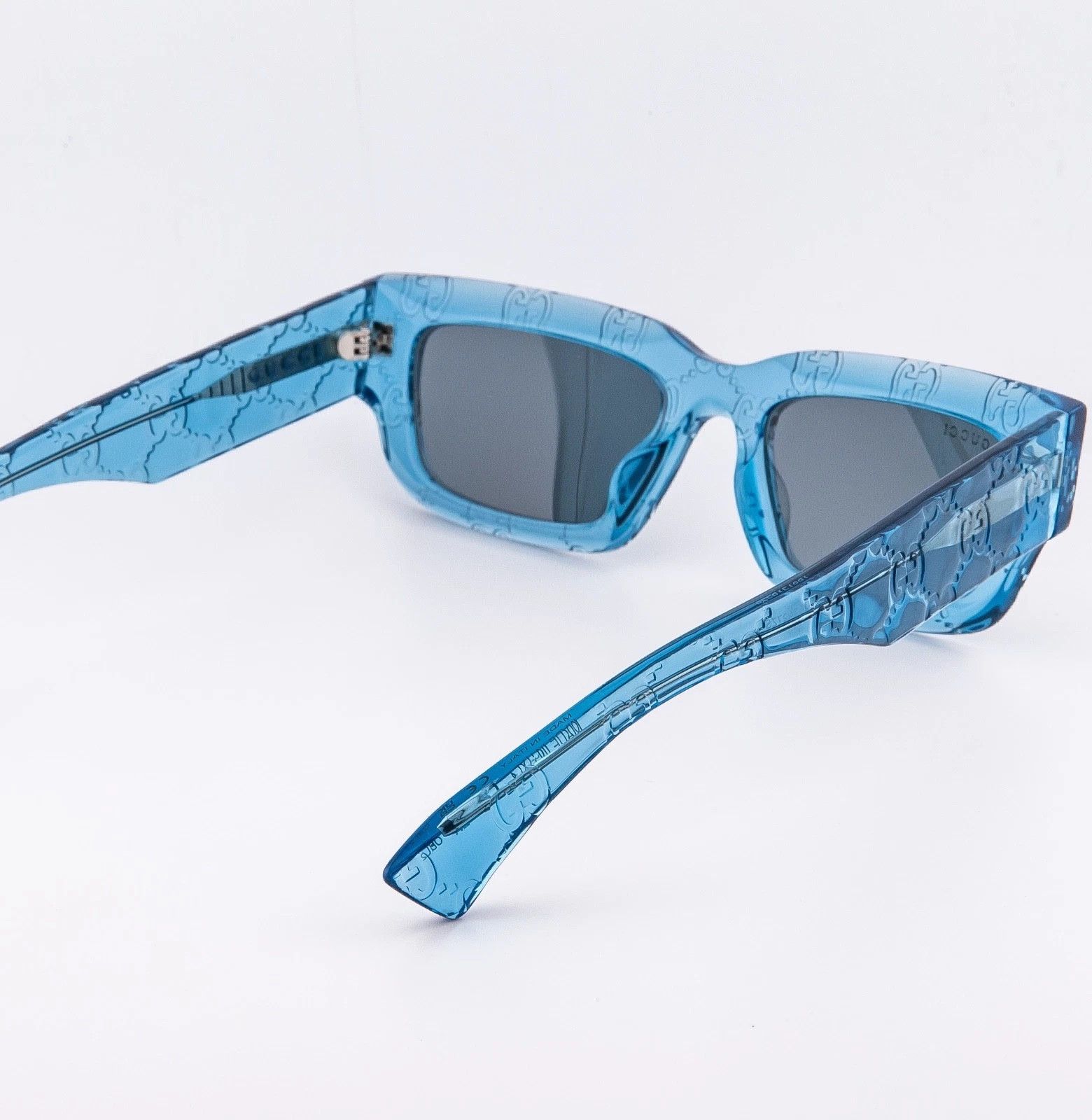 Gucci GUCCI GG1838S Crystal Blue Guccissima 1838 GG Sunglasses 010 Size ONE SIZE - 3 Thumbnail