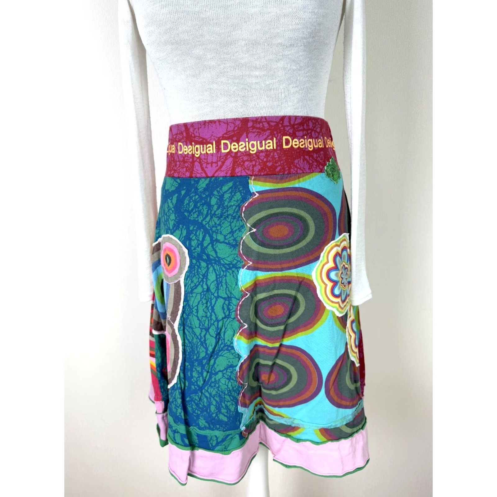 Desigual Desigual Skirt L Womens Multicoloured Knee Length Skirt Size 36" / US 14 / IT 50 - 2 Thumbnail