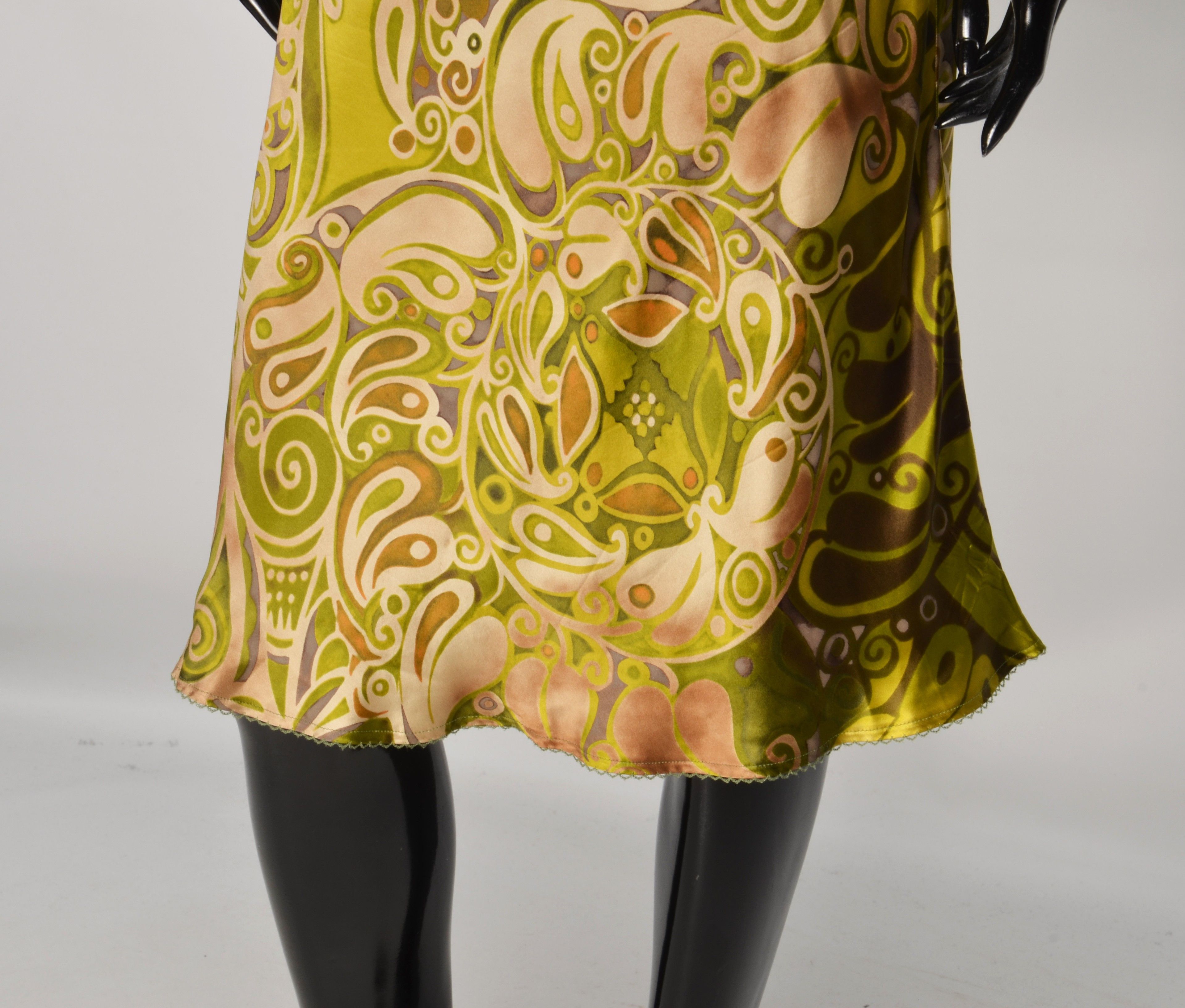 Other Vintage Marc Cain 90's Silk Blend Floral Fairy Skirt Size 28" / US 6 / IT 42 - 10 Thumbnail