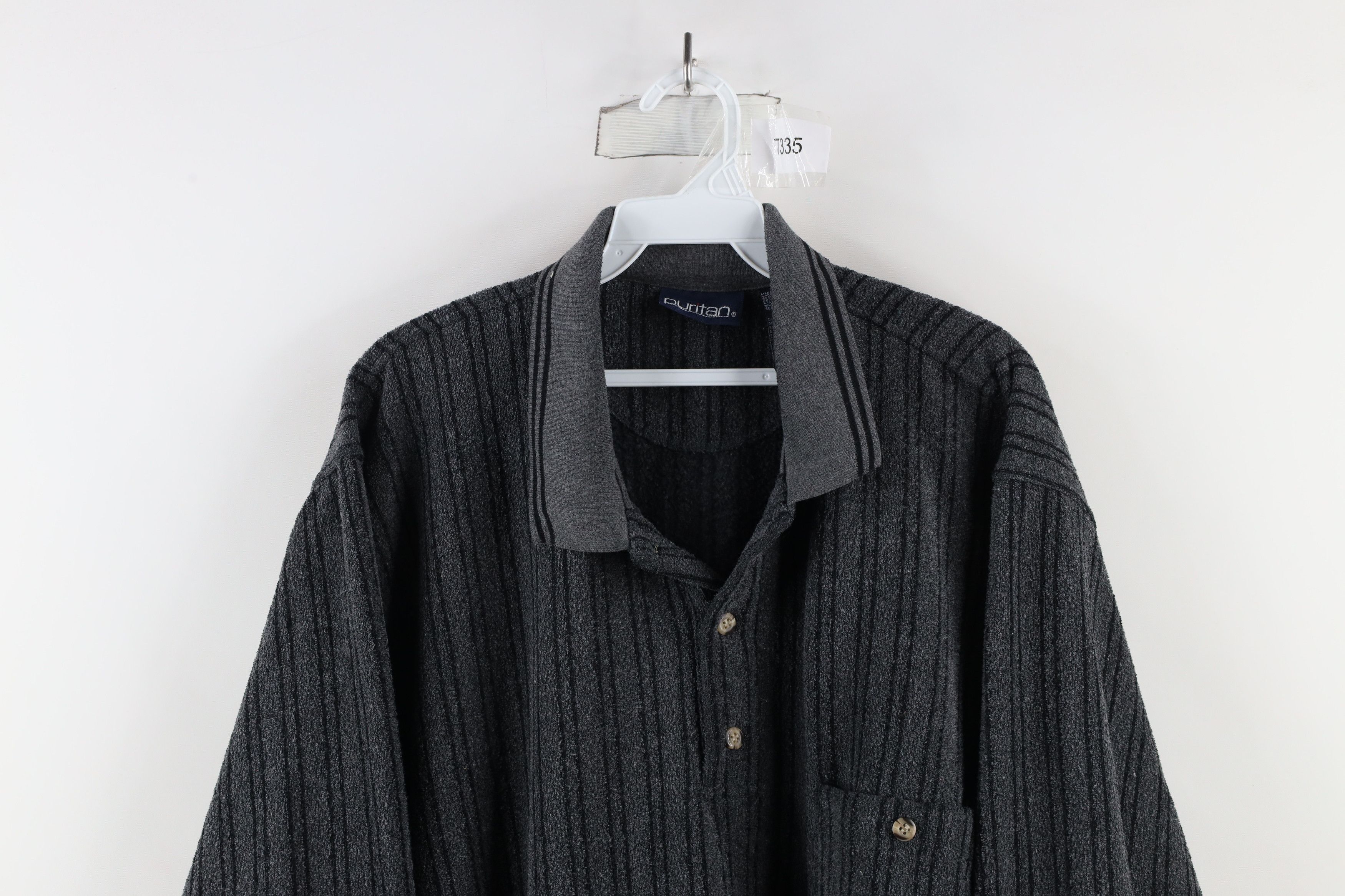 Vintage Vintage 90s Streetwear Collared Fleece Pullover Sweater Size US L / EU 52-54 / 3 - 2 Thumbnail