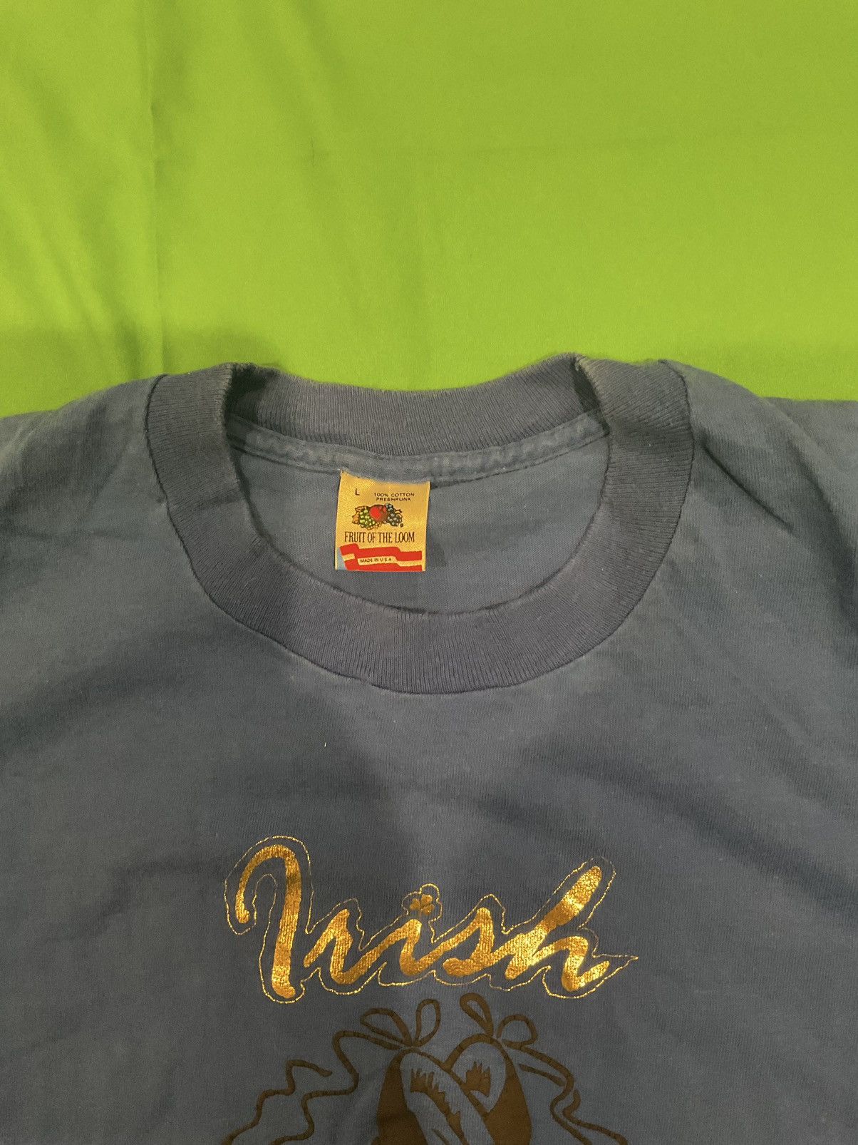 Vintage Vintage Irish Dancer blue cotton tee Size US L / EU 52-54 / 3 - 2 Thumbnail