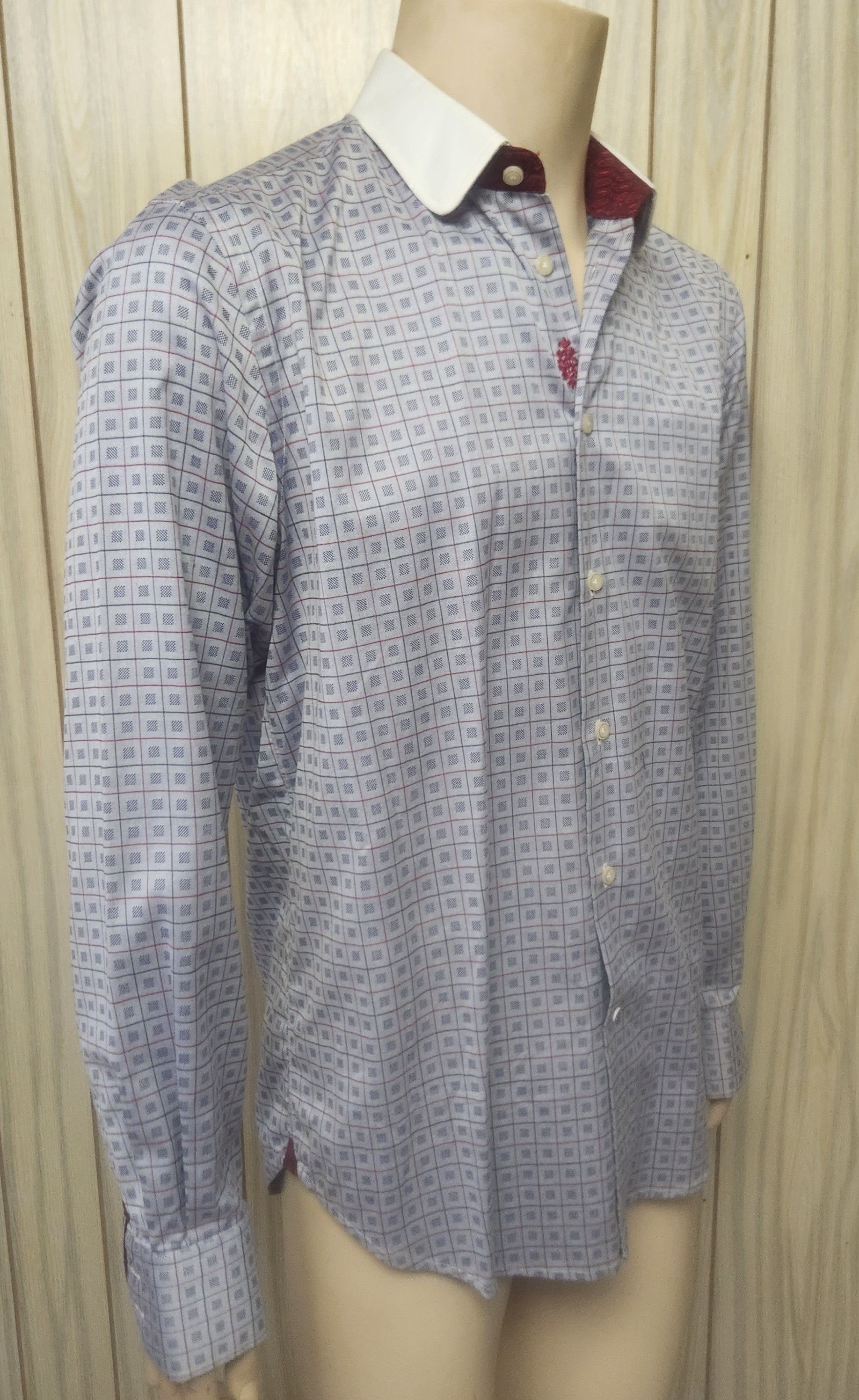 Robert Graham Robert Graham shirt L silver check white collar Size US L / EU 52-54 / 3 - 2 Thumbnail