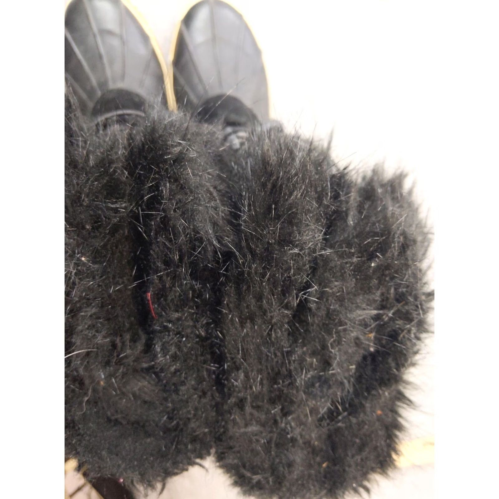 Vintage BEARPAW Snow Boots Womens Size 11 42 Black Suede Mid-Calf Waterproof Snow Boot Winter Outdoor Lined Fur Trim Shoes Mens Womens Boys Girls Size US 11 / IT 41 - 6 Thumbnail
